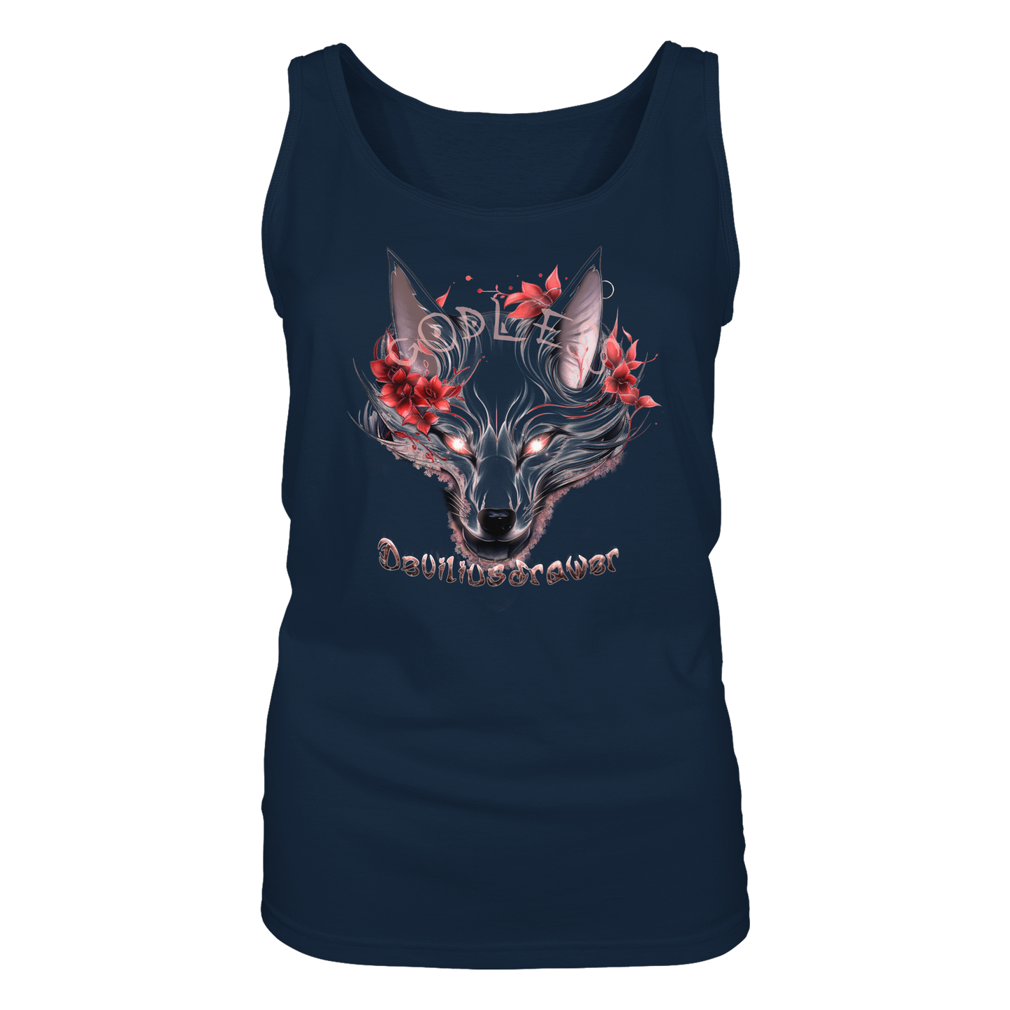 Deviliusdrawer Kitsune Wolf - Ladies Tank-Top