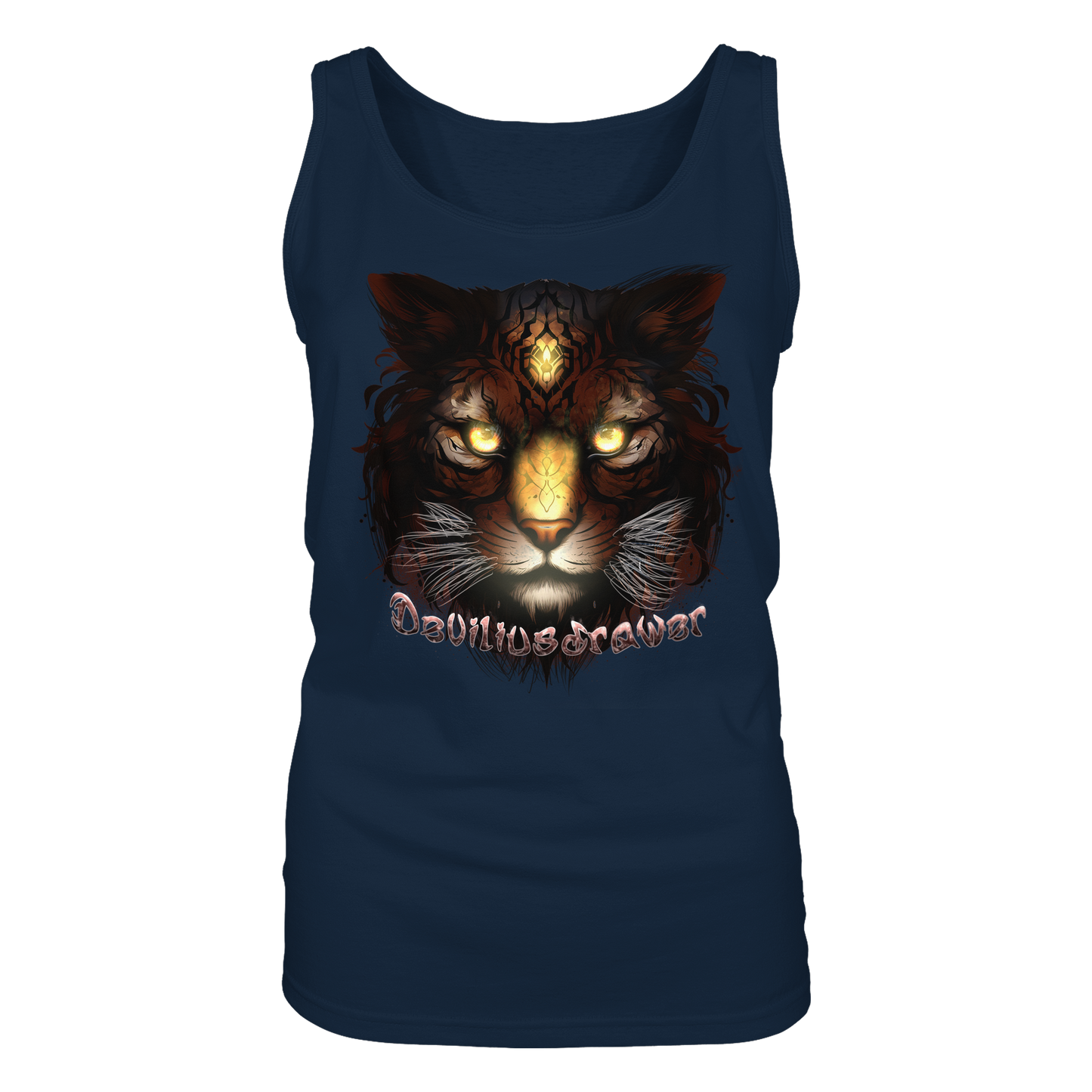 Deviliusdrawer Gold Tigercat - Ladies Tank-Top