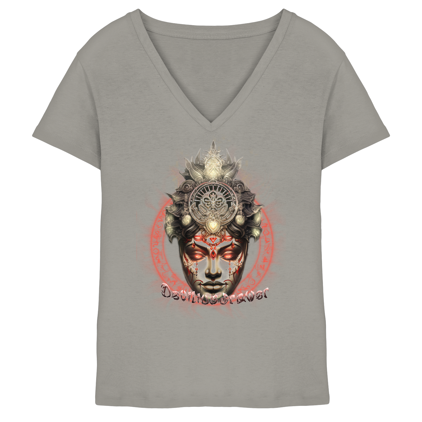Deviliusdrawer Devils Godess - Ladies V-Neck Shirt