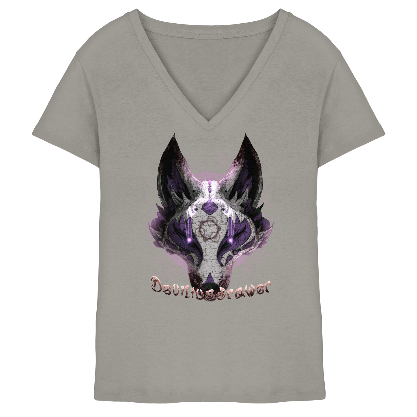 Deviliusdrawer Dark Kitsune - Ladies V-Neck Shirt