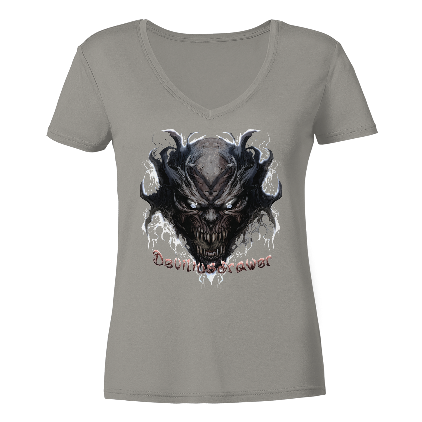 Deviliusdrawer Ice Demon - Ladies V-Neck Shirt