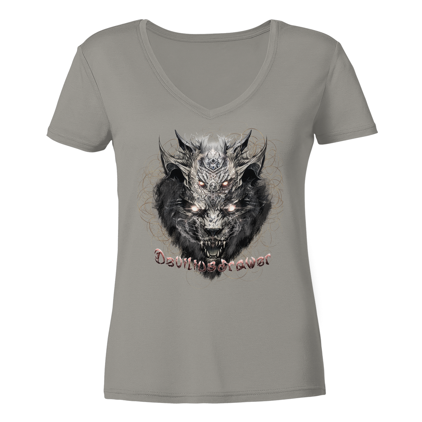 Deviliusdrawer Magical Beast Cat - Ladies V-Neck Shirt