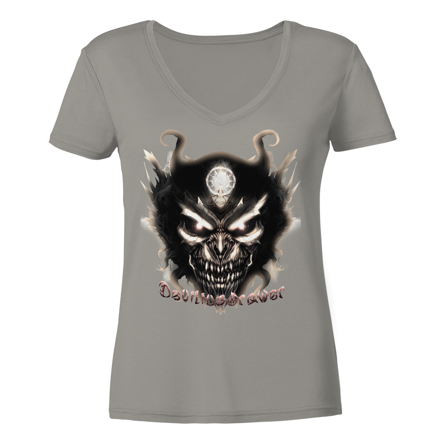 Deviliusdrawer Dark Devil - Ladies V-Neck Shirt