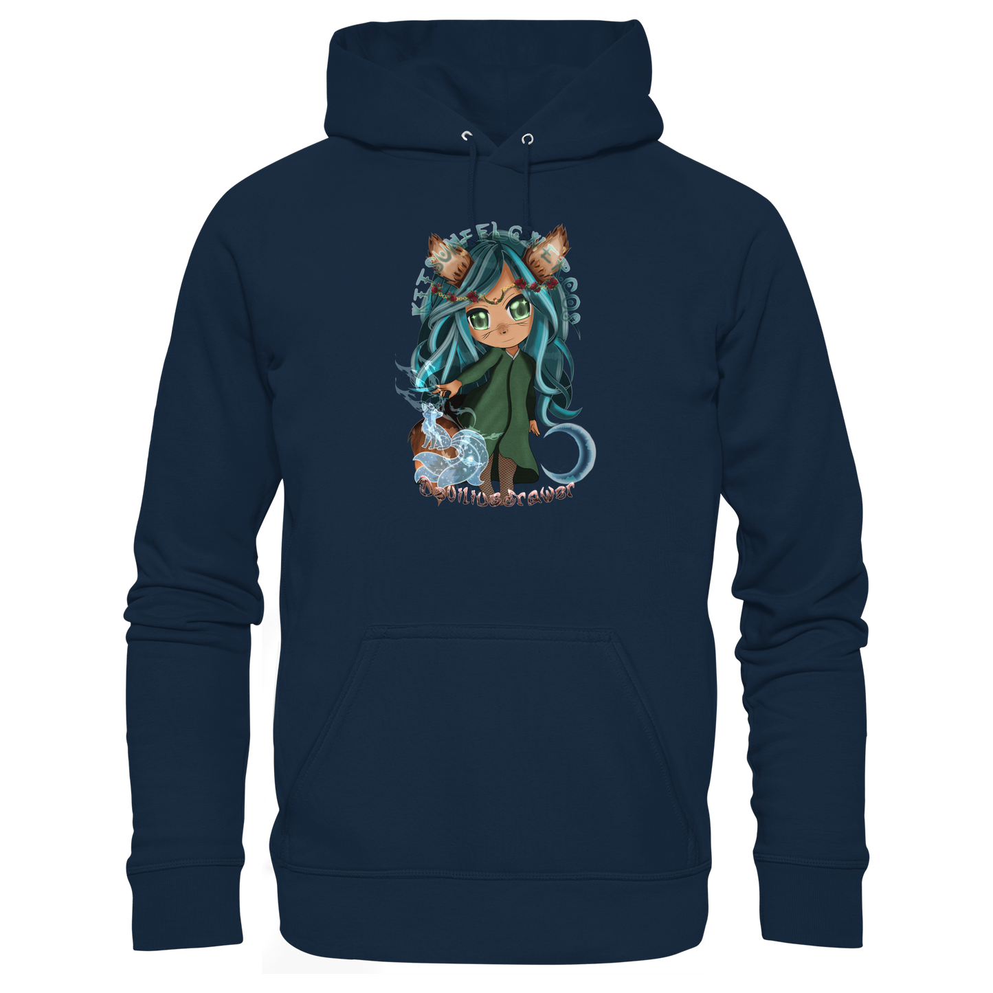 Deviliusdrawer Kitsuneflower - Organic Basic Hoodie