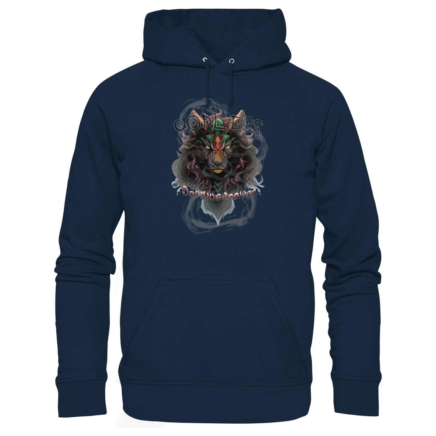 Deviliusdrawer Godless Wolf - Organic Basic Hoodie