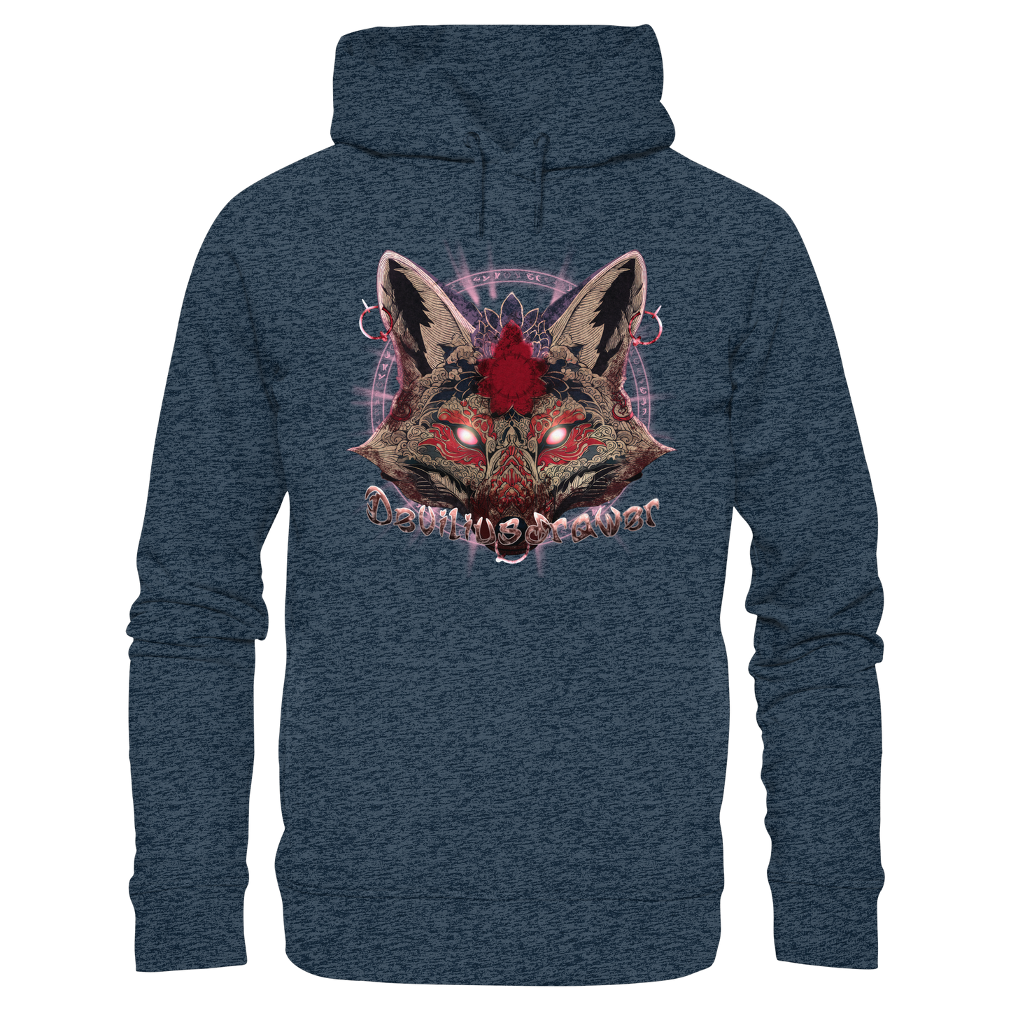 Deviliusdrawer Demon Kitsune - Organic Fashion Hoodie
