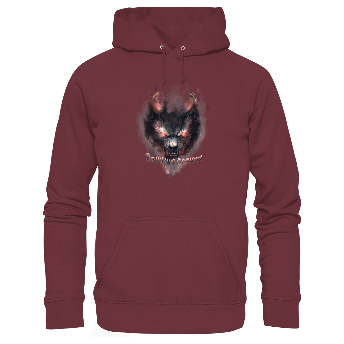 Deviliusdrawer Red Smoked Cat - Organic Hoodie