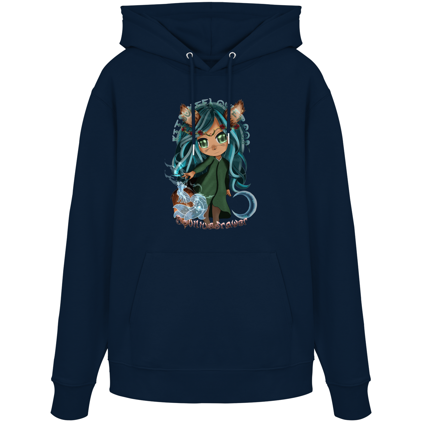 Deviliusdrawer Kitsuneflower - Organic Hoodie