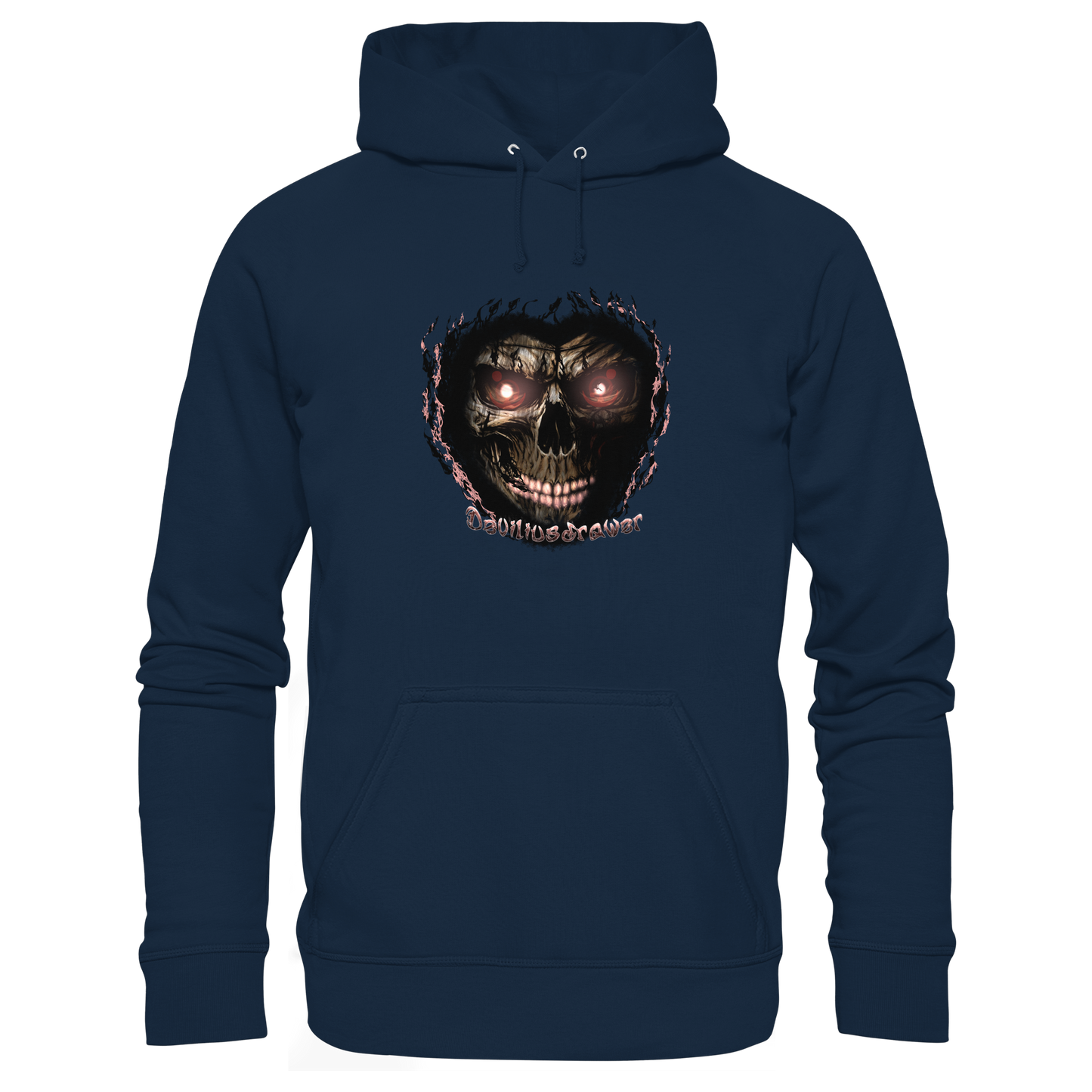Deviliusdrawer Glow Skeleton - Organic Hoodie