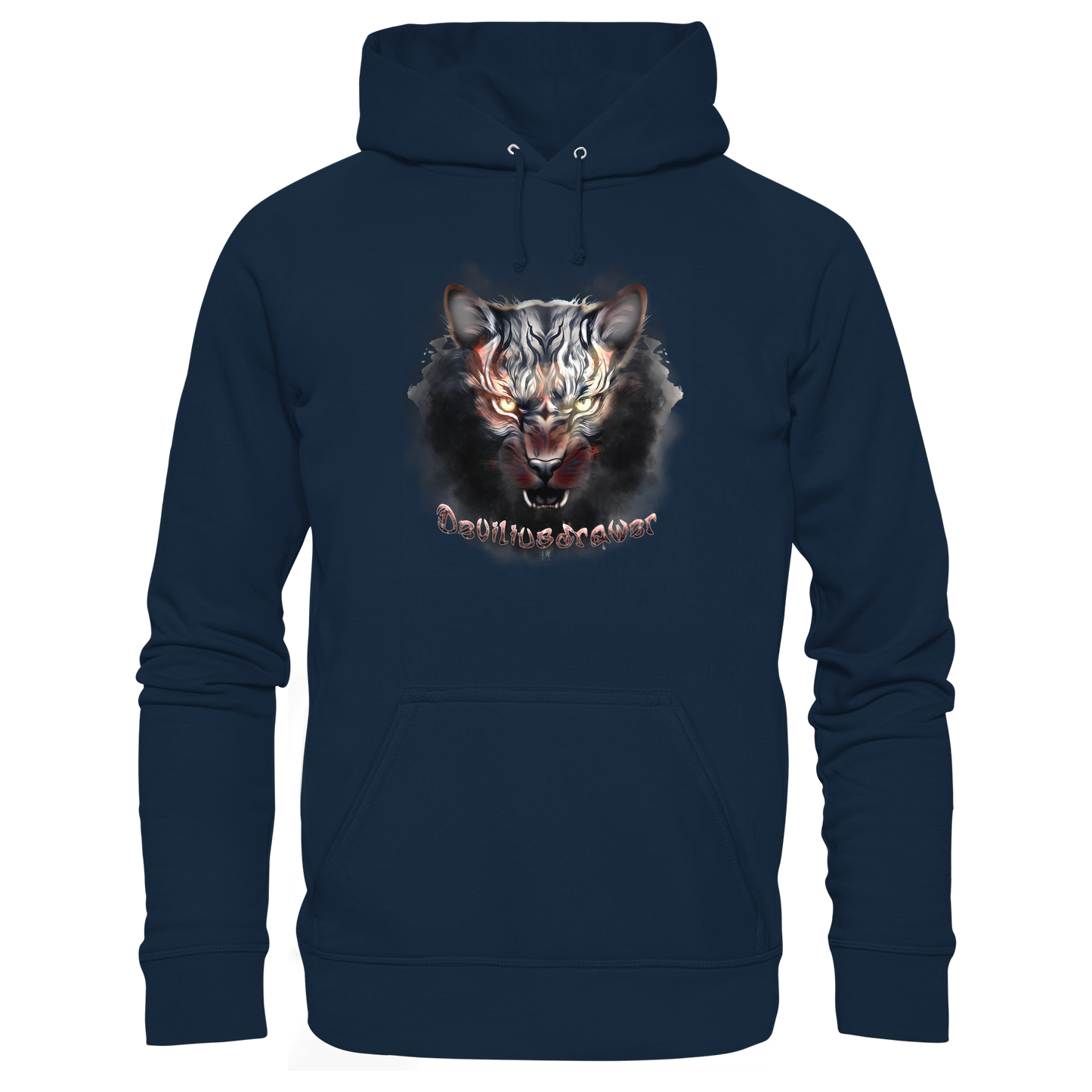 Deviliusdrawer Smoke Tiger - Organic Hoodie