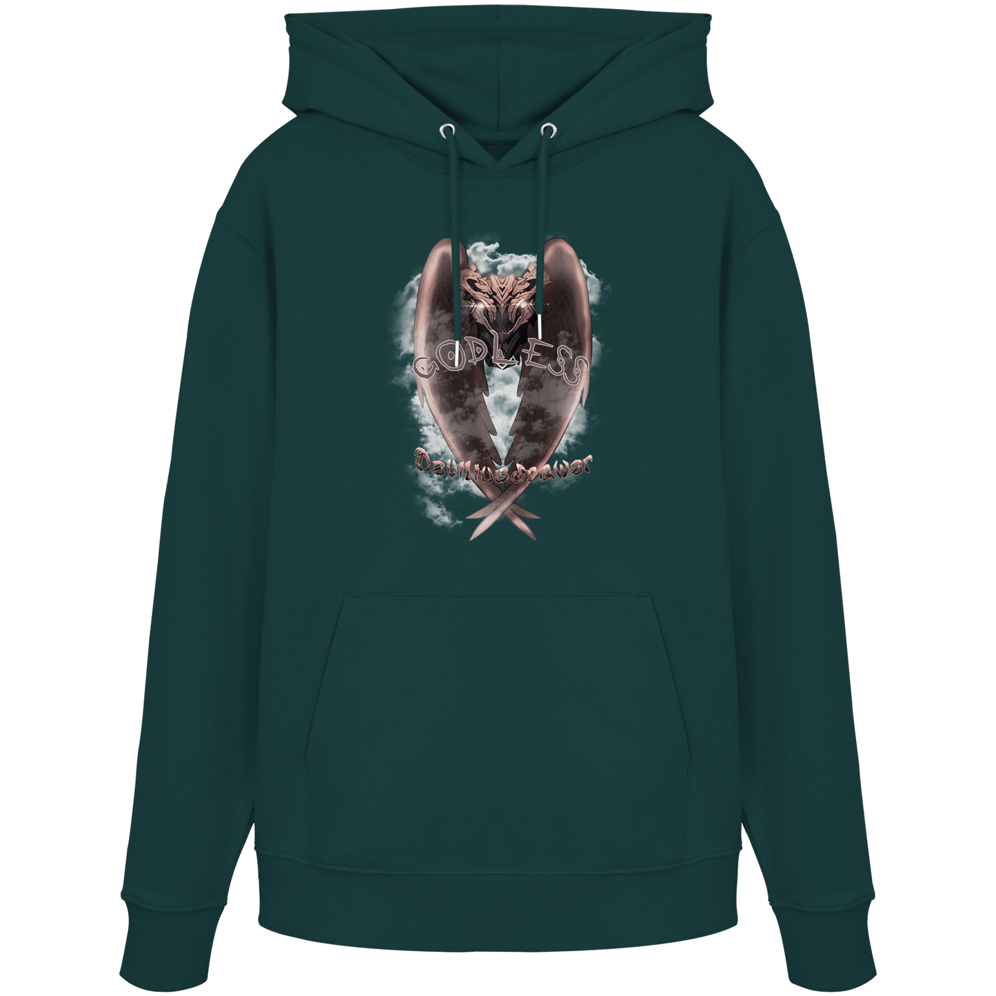 Deviliusdrawer Godless Owl - Organic Hoodie