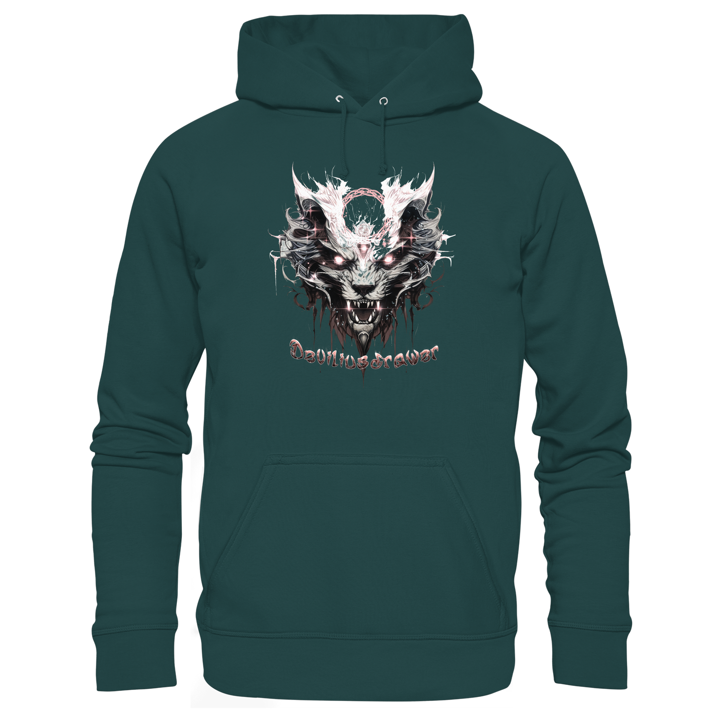 Deviliusdrawer Demonic Glow Cat - Organic Hoodie