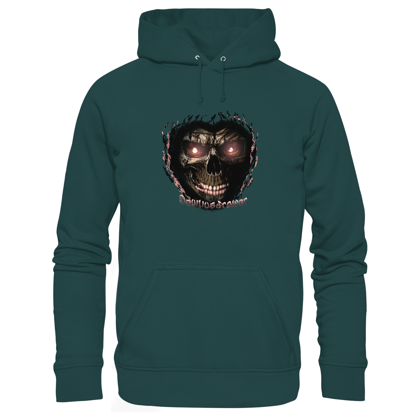 Deviliusdrawer Glow Skeleton - Organic Hoodie