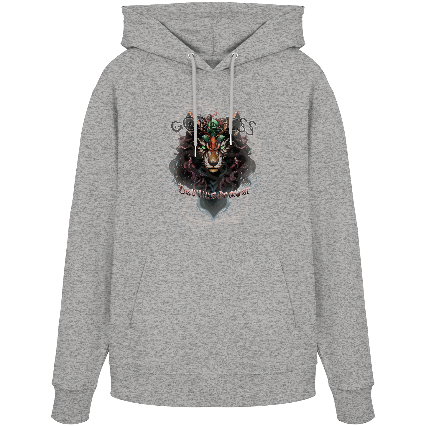 Deviliusdrawer Godless Wolf - Organic Hoodie