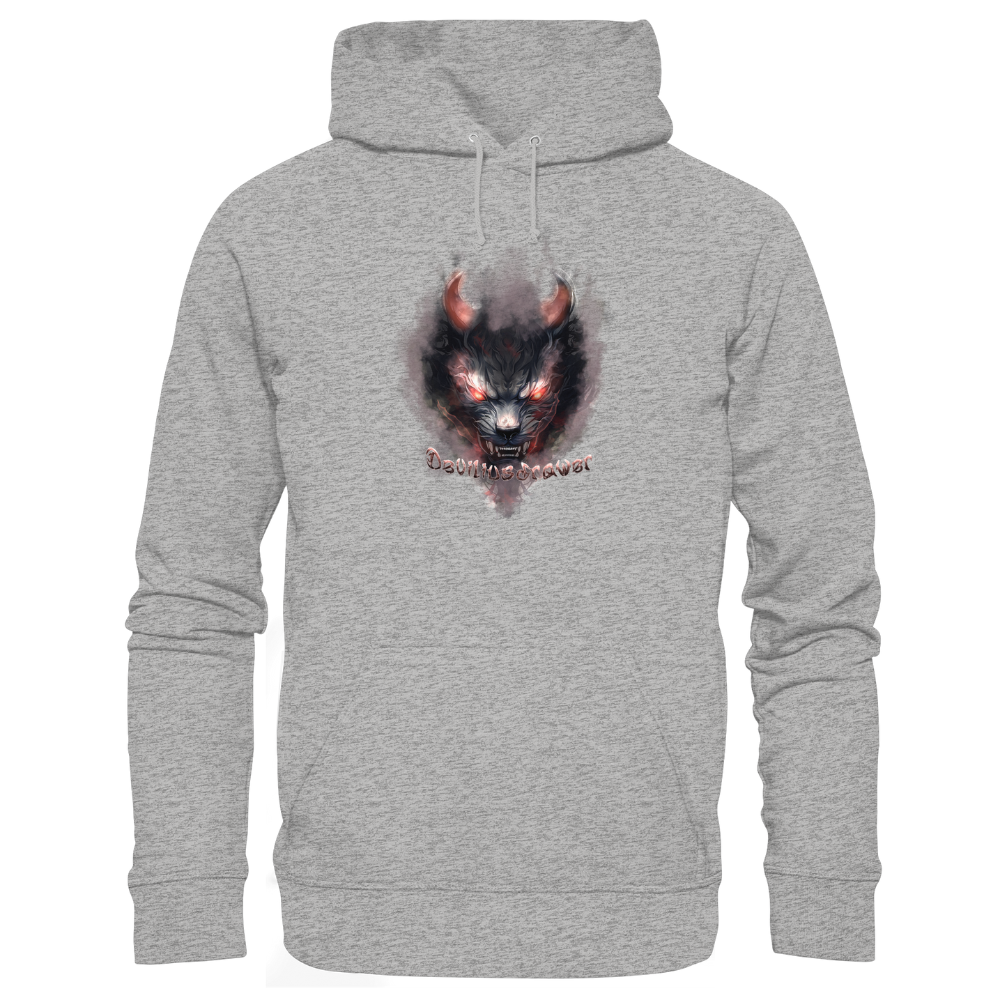 Deviliusdrawer Red Smoked Cat - Organic Hoodie
