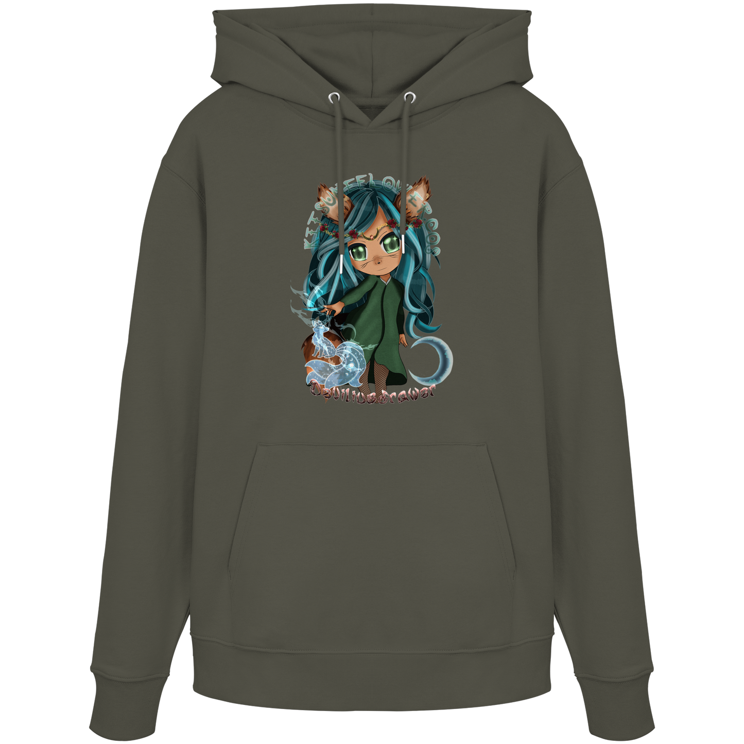Deviliusdrawer Kitsuneflower - Organic Hoodie