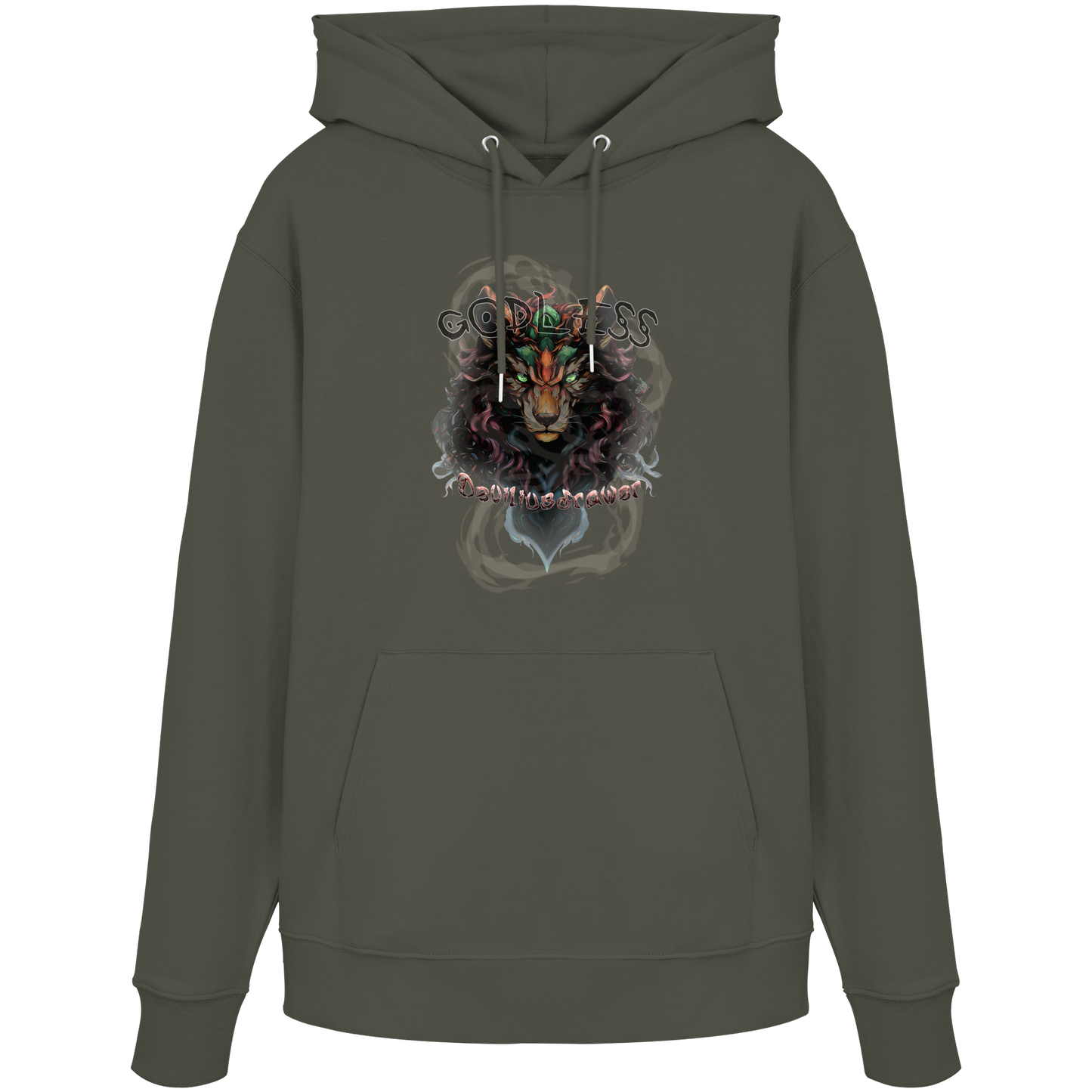 Deviliusdrawer Godless Wolf - Organic Hoodie