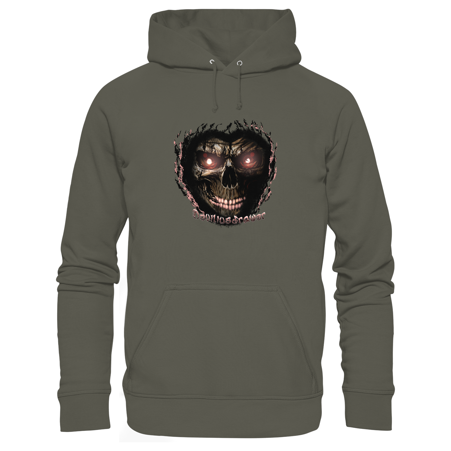 Deviliusdrawer Glow Skeleton - Organic Hoodie
