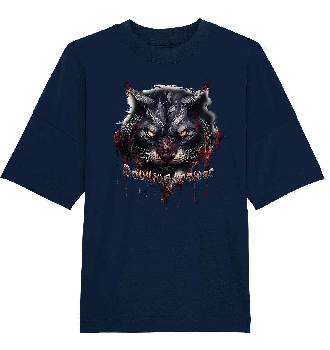 Deviliusdrawer Badass Cat - Organic Oversize Shirt