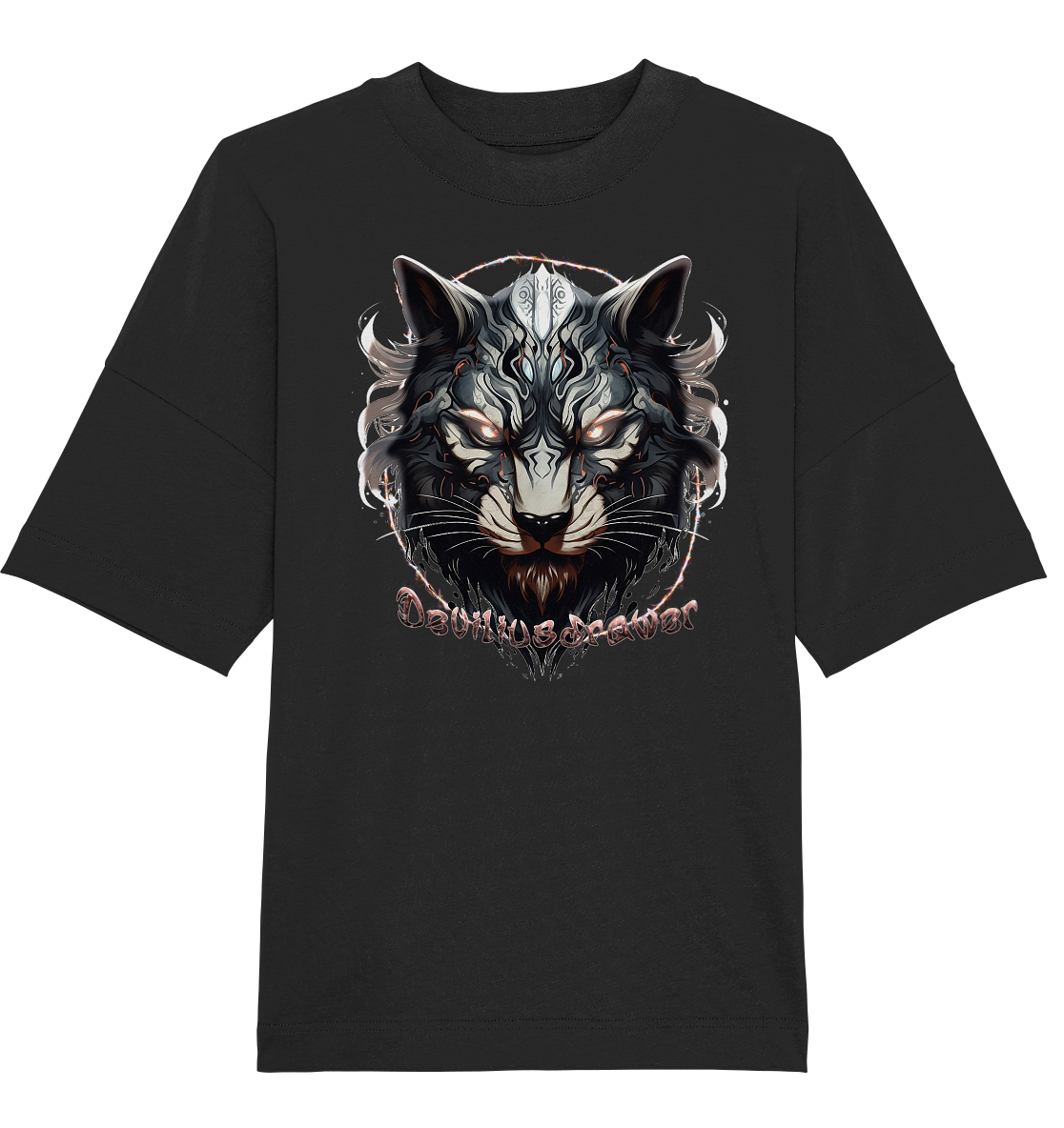 Deviliusdrawer Wolfcat - Organic Oversize Shirt