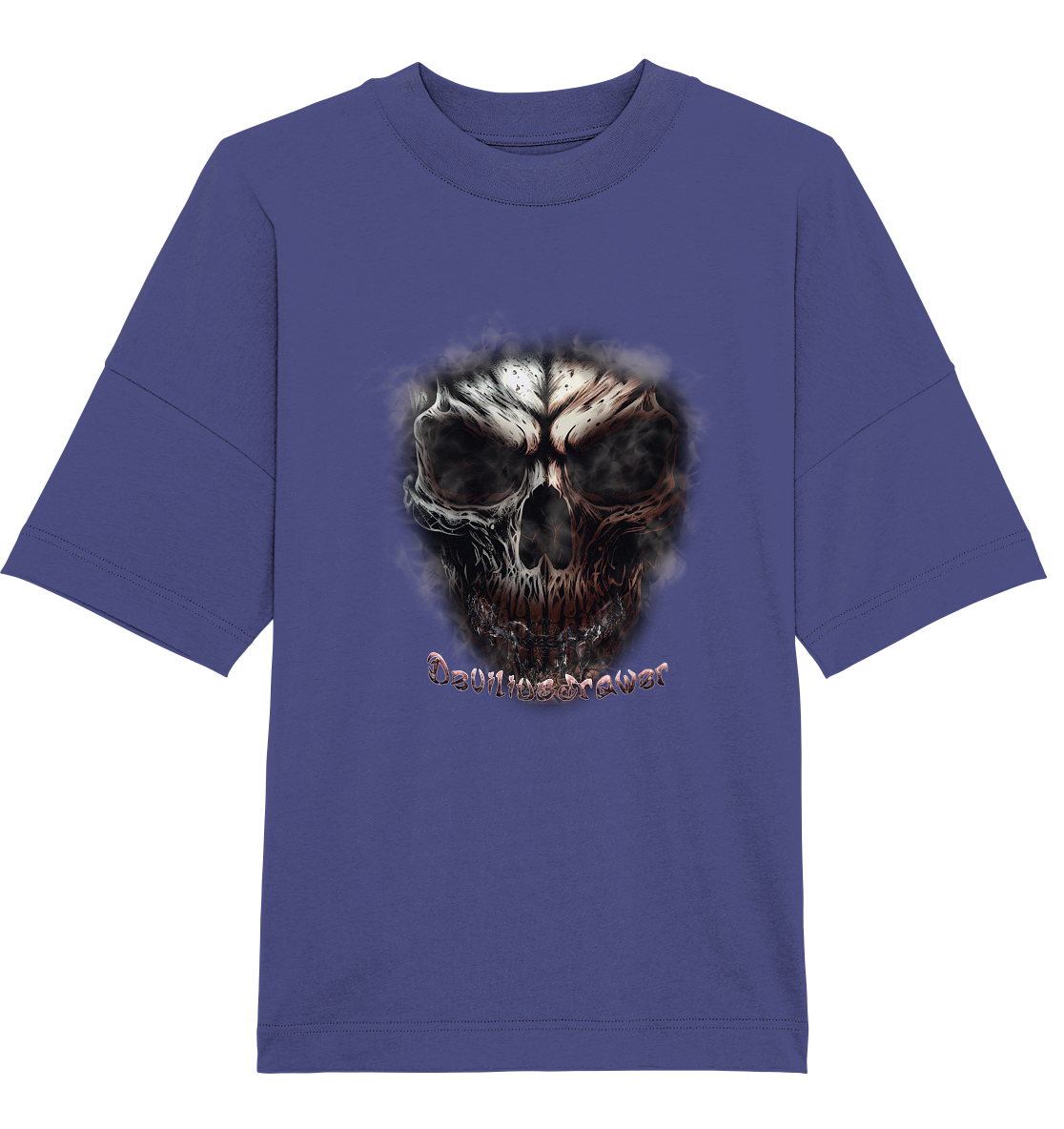 Deviliusdrawer Fire Skeleton - Organic Oversize Shirt
