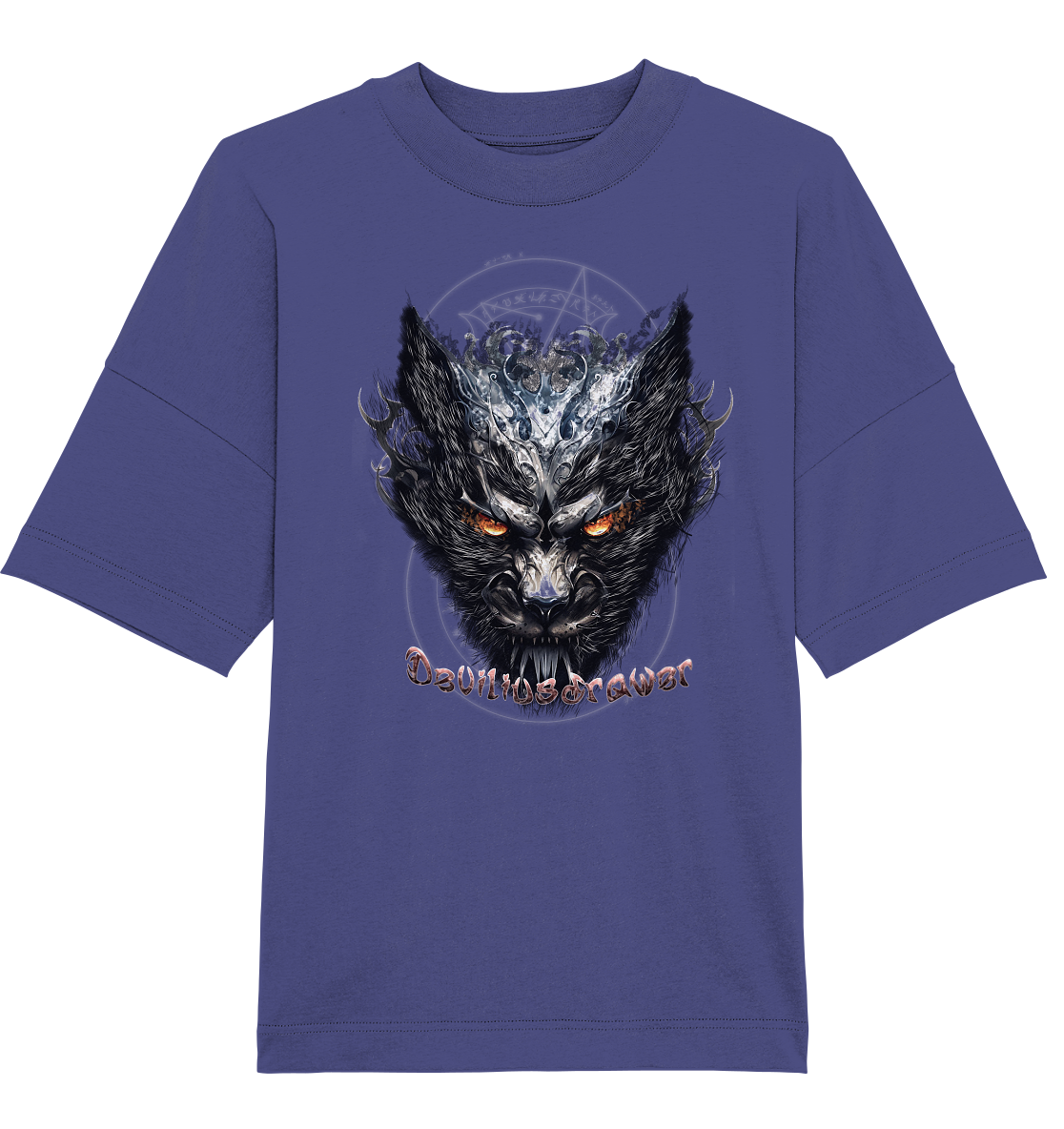 Deviliusdrawer Iron Cat - Organic Oversize Shirt
