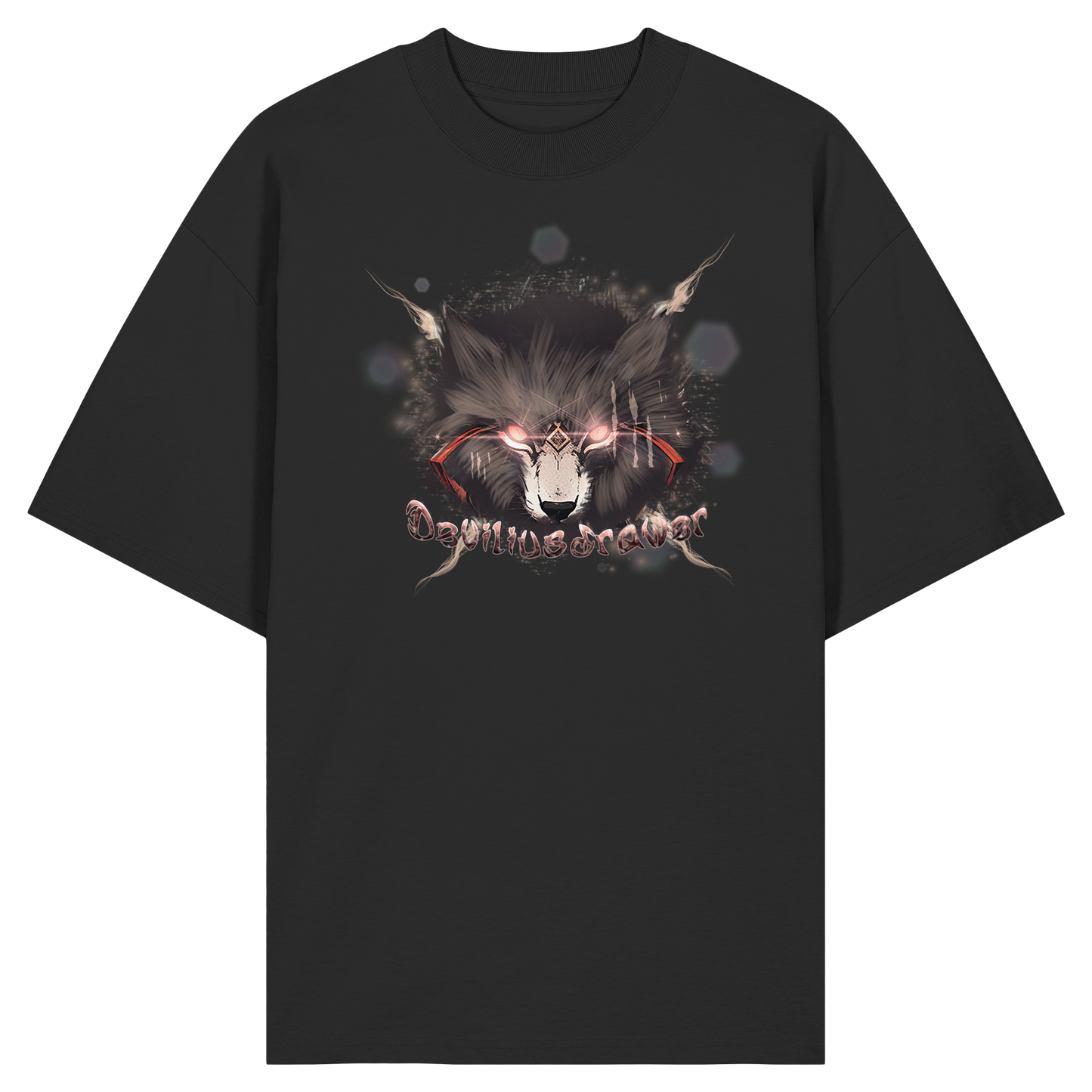 Deviliusdrawer Sparking Wolf - Organic Oversize Shirt
