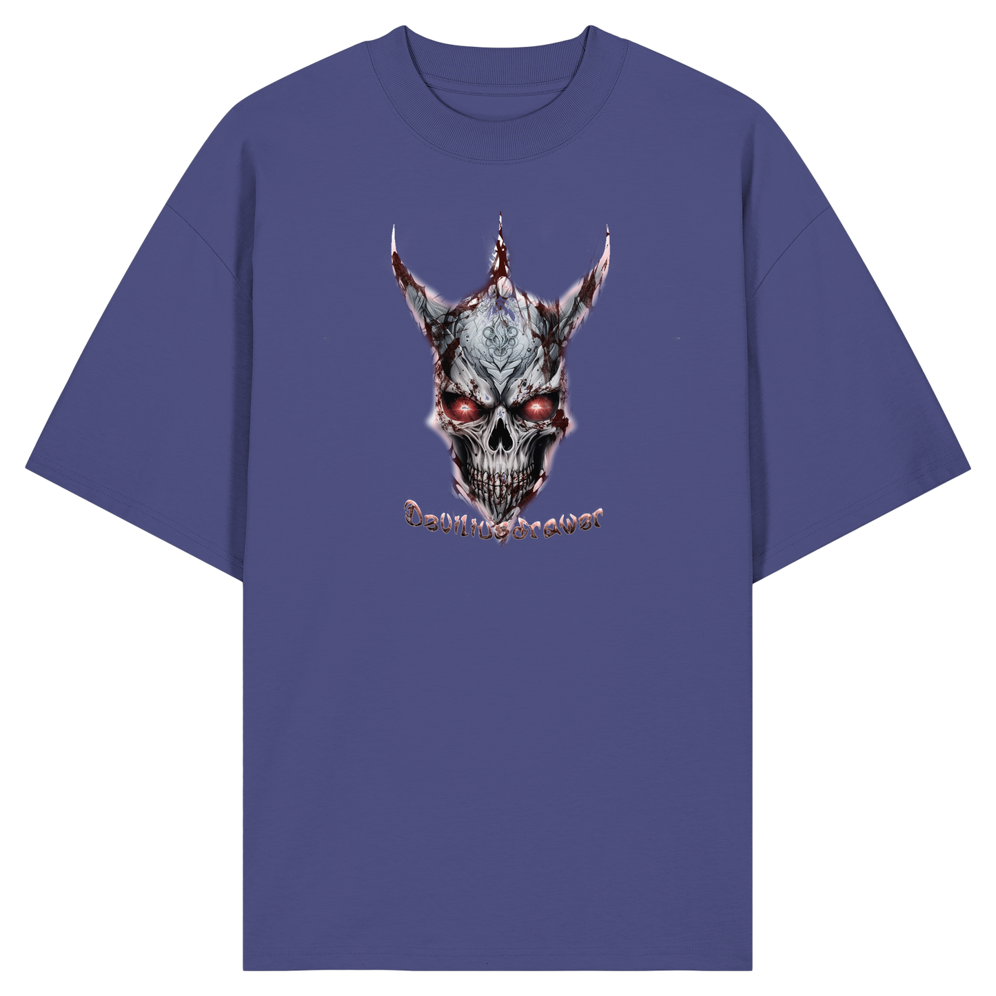 Deviliusdrawer Bloody Skeleton - Organic Oversize Shirt