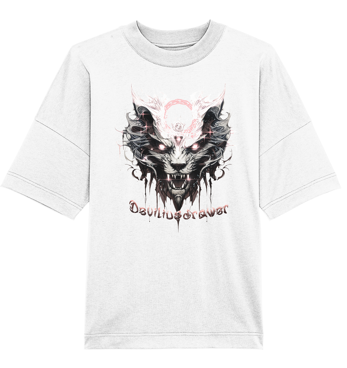 Deviliusdrawer Demonic Glow Cat - Organic Oversize Shirt