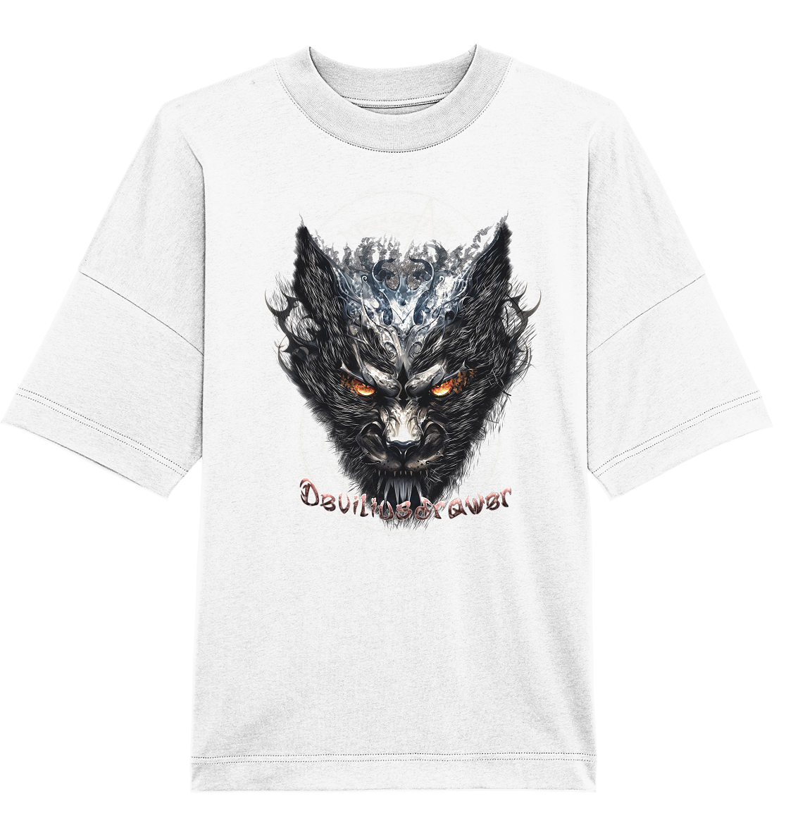 Deviliusdrawer Iron Cat - Organic Oversize Shirt