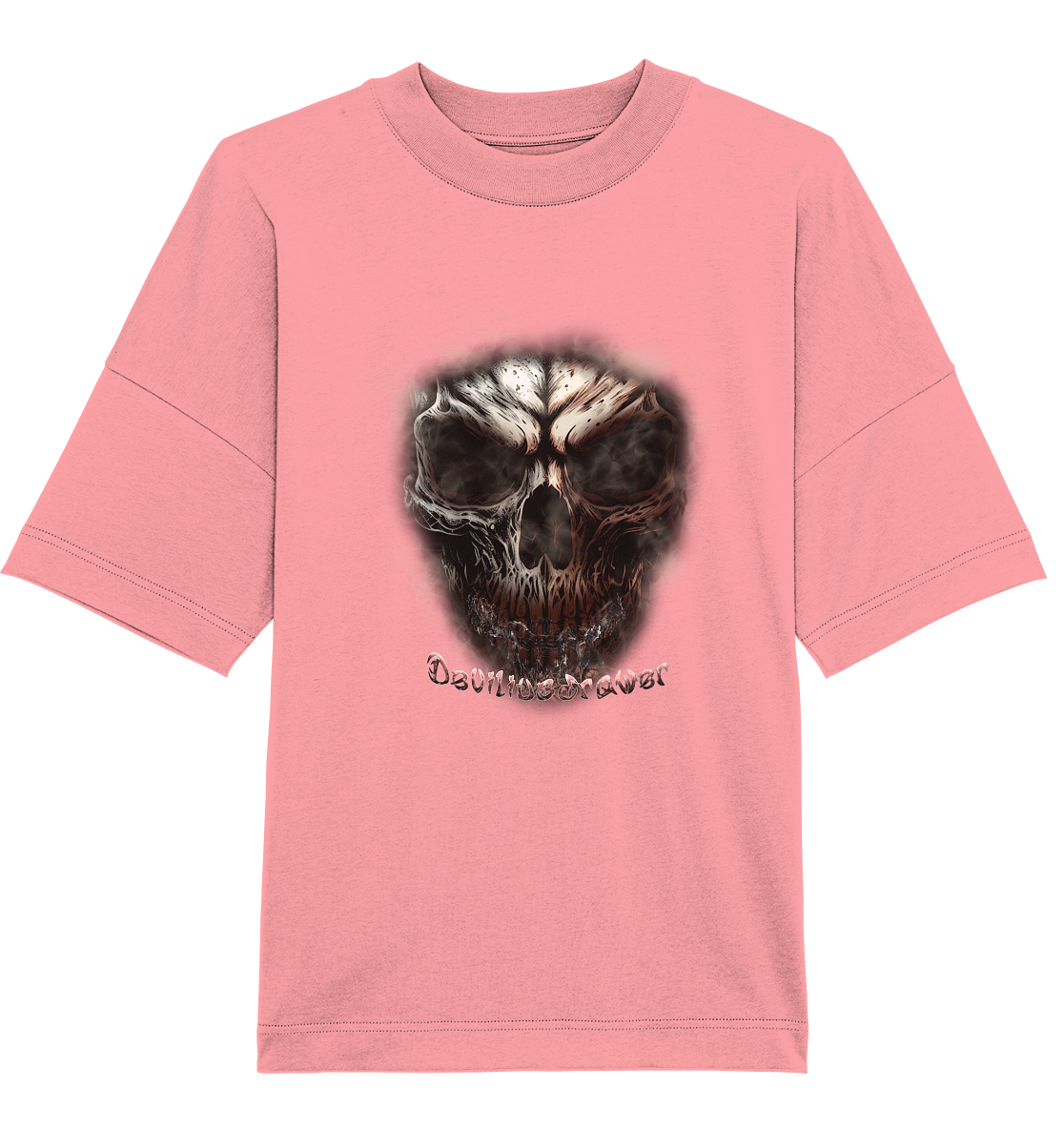Deviliusdrawer Fire Skeleton - Organic Oversize Shirt