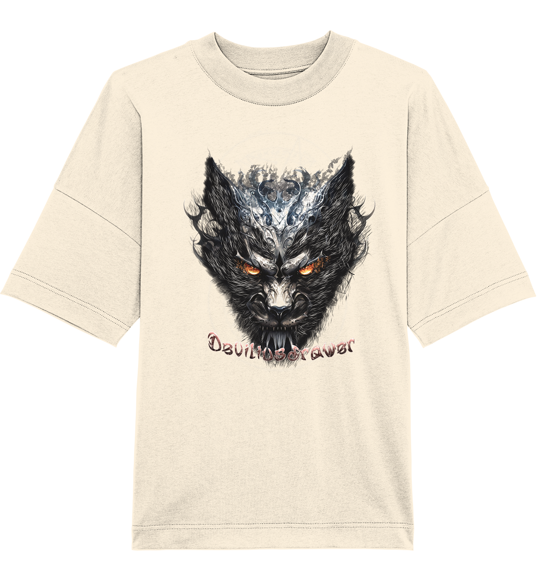Deviliusdrawer Iron Cat - Organic Oversize Shirt