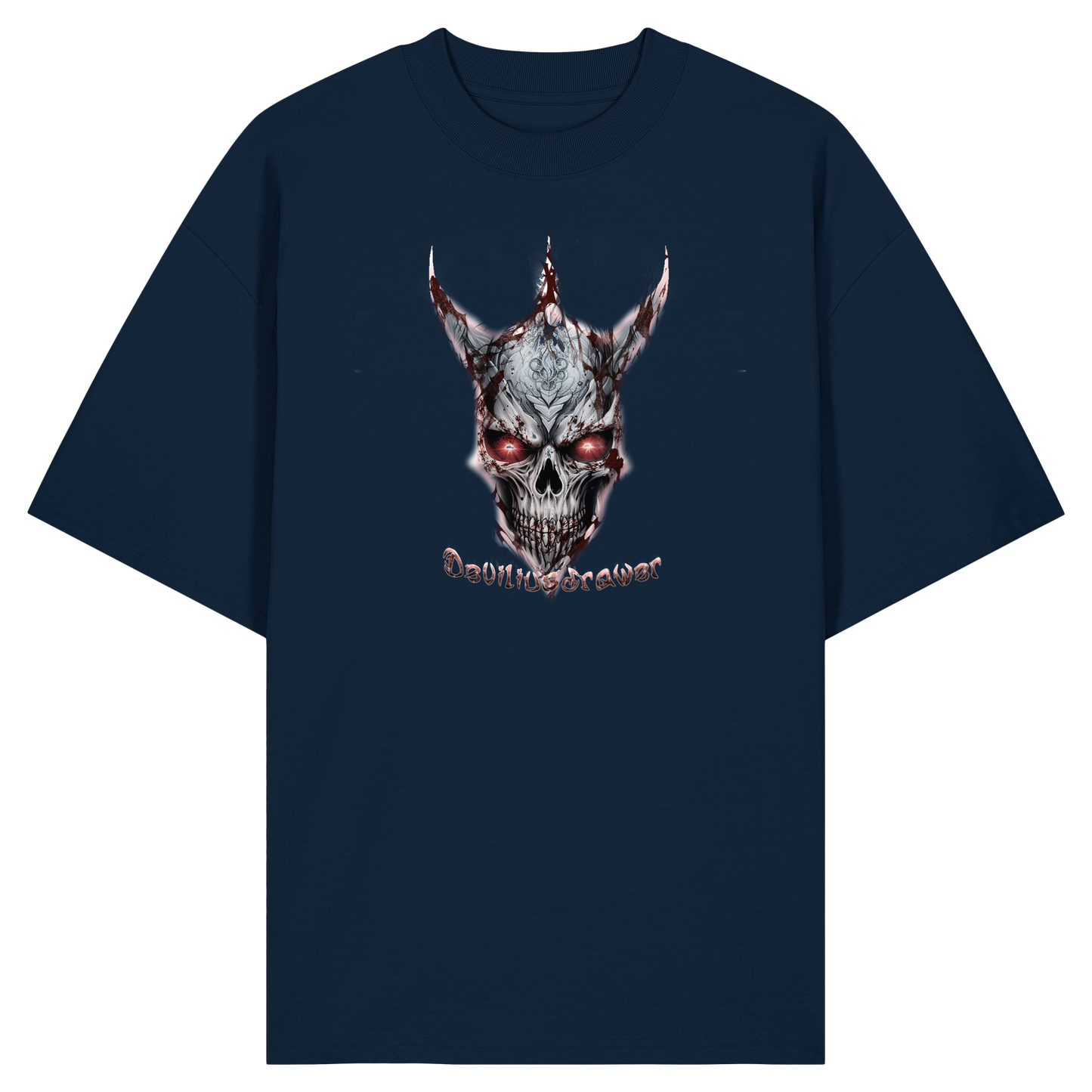 Deviliusdrawer Bloody Skeleton - Organic Oversize Shirt