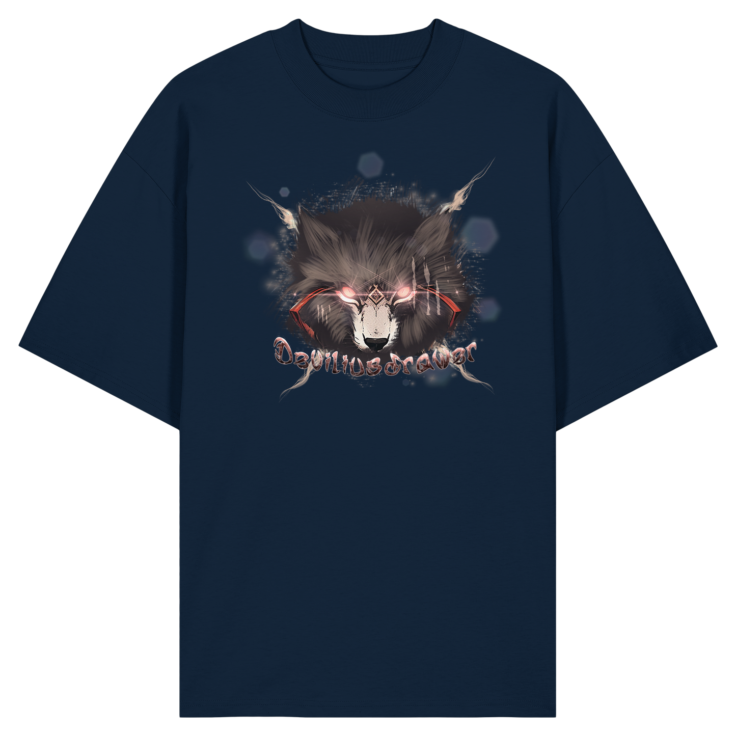 Deviliusdrawer Sparking Wolf - Organic Oversize Shirt