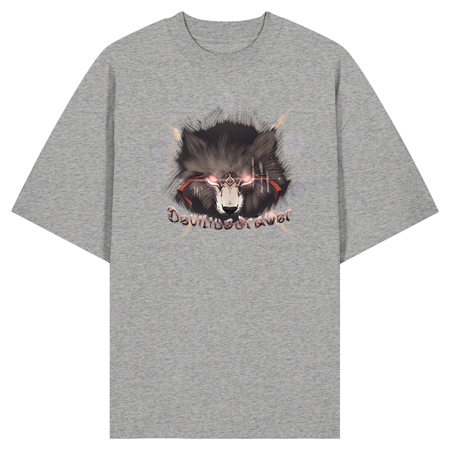 Deviliusdrawer Sparking Wolf - Organic Oversize Shirt
