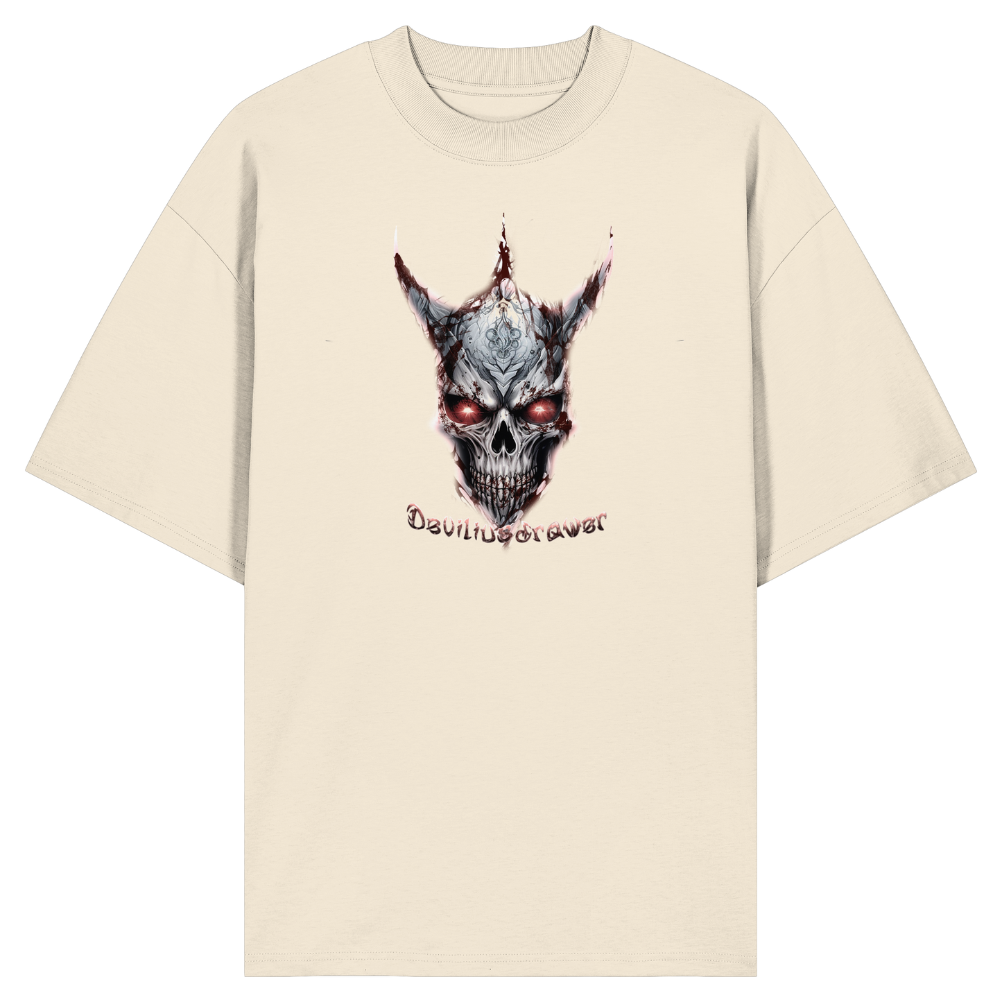Deviliusdrawer Bloody Skeleton - Organic Oversize Shirt