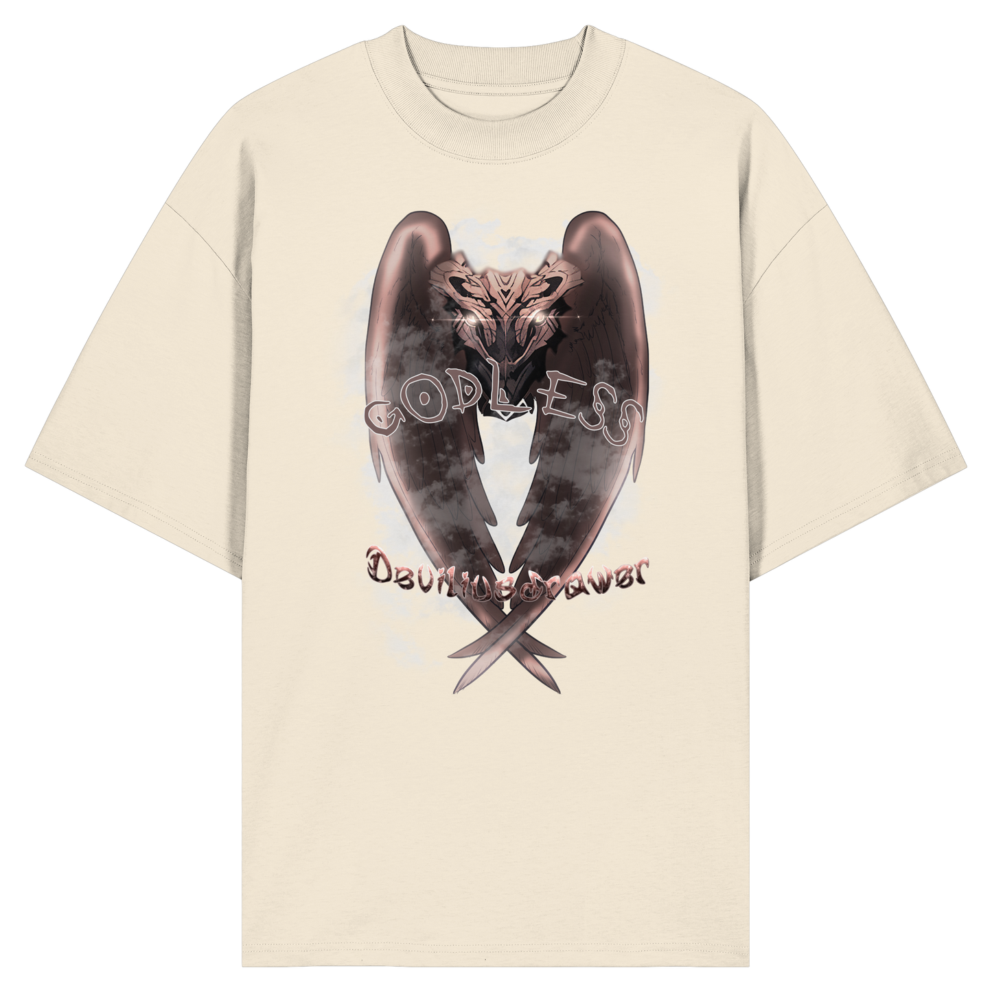 Deviliusdrawer Godless Owl - Organic Oversize Shirt