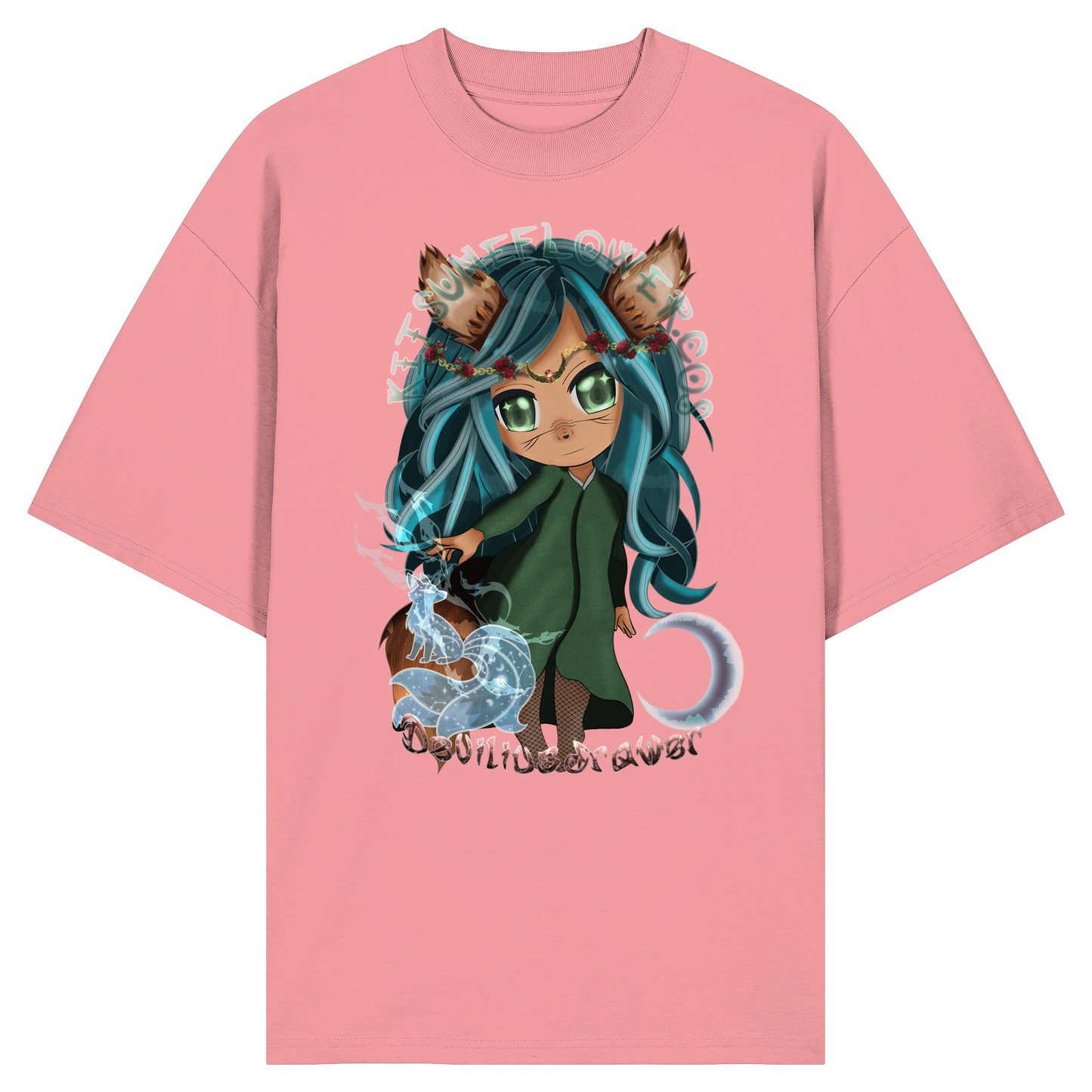 Deviliusdrawer Kitsuneflower - Organic Oversize Shirt