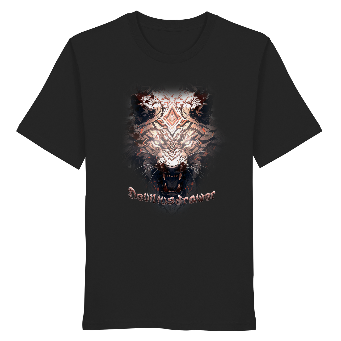 Deviliusdrawer Gold Metal Tiger - Organic Shirt