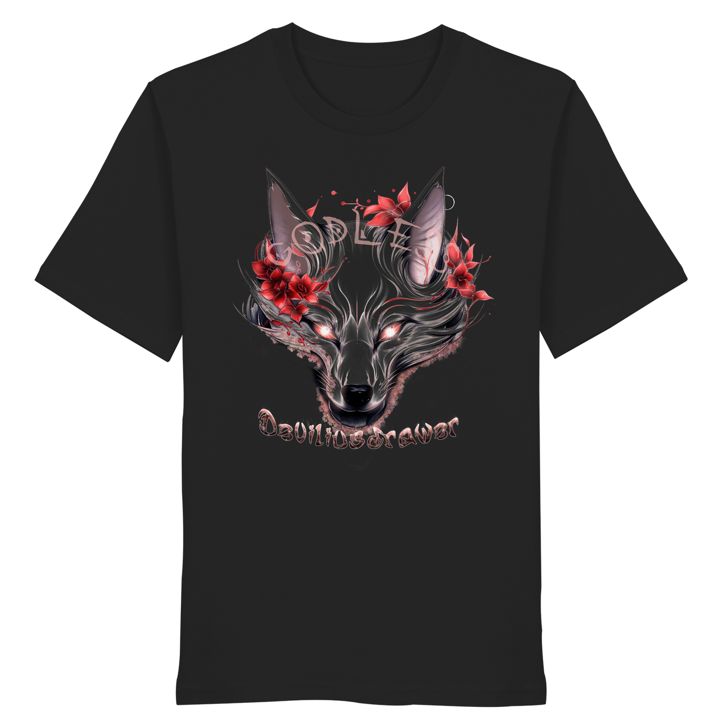Deviliusdrawer Kitsune Wolf - Organic Shirt