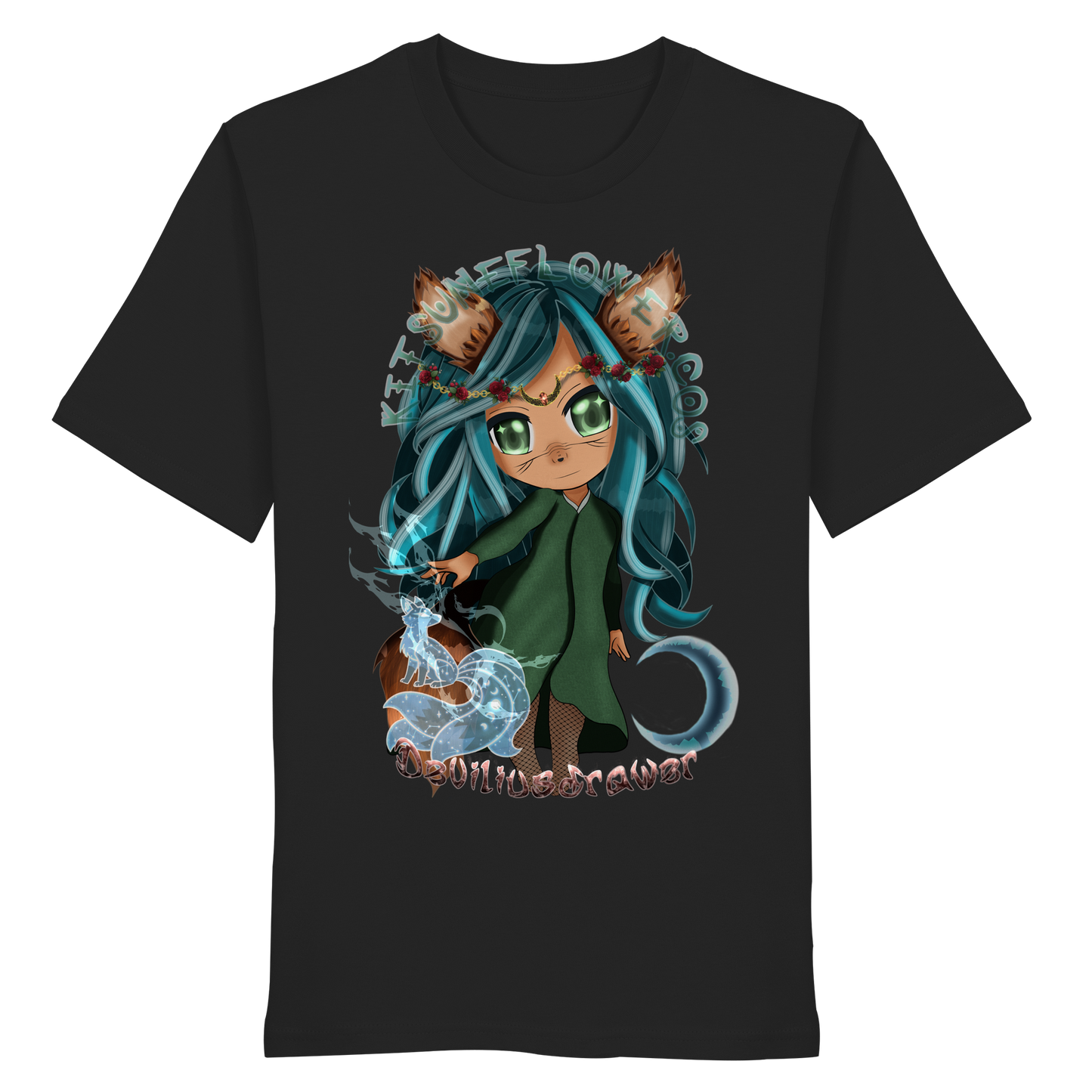 Deviliusdrawer Kitsuneflower - Organic Shirt