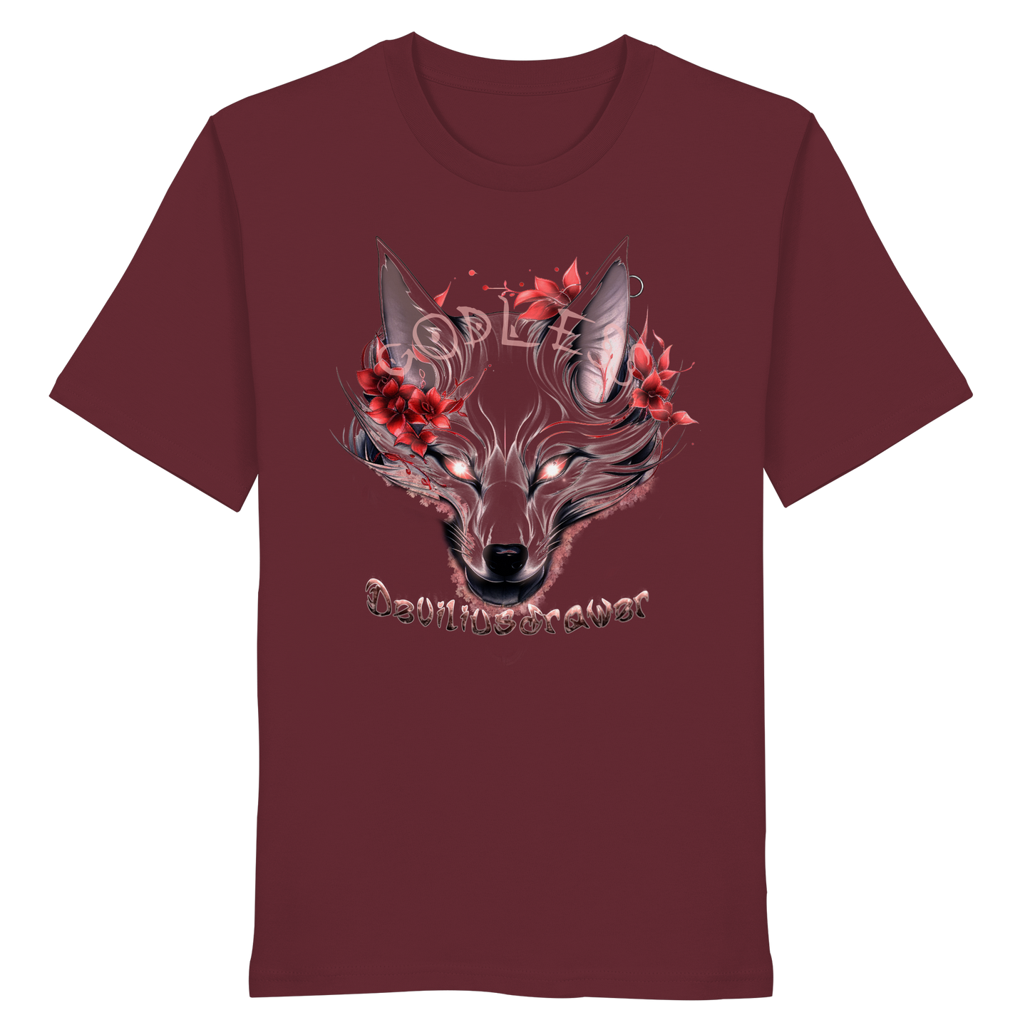 Deviliusdrawer Kitsune Wolf - Organic Shirt