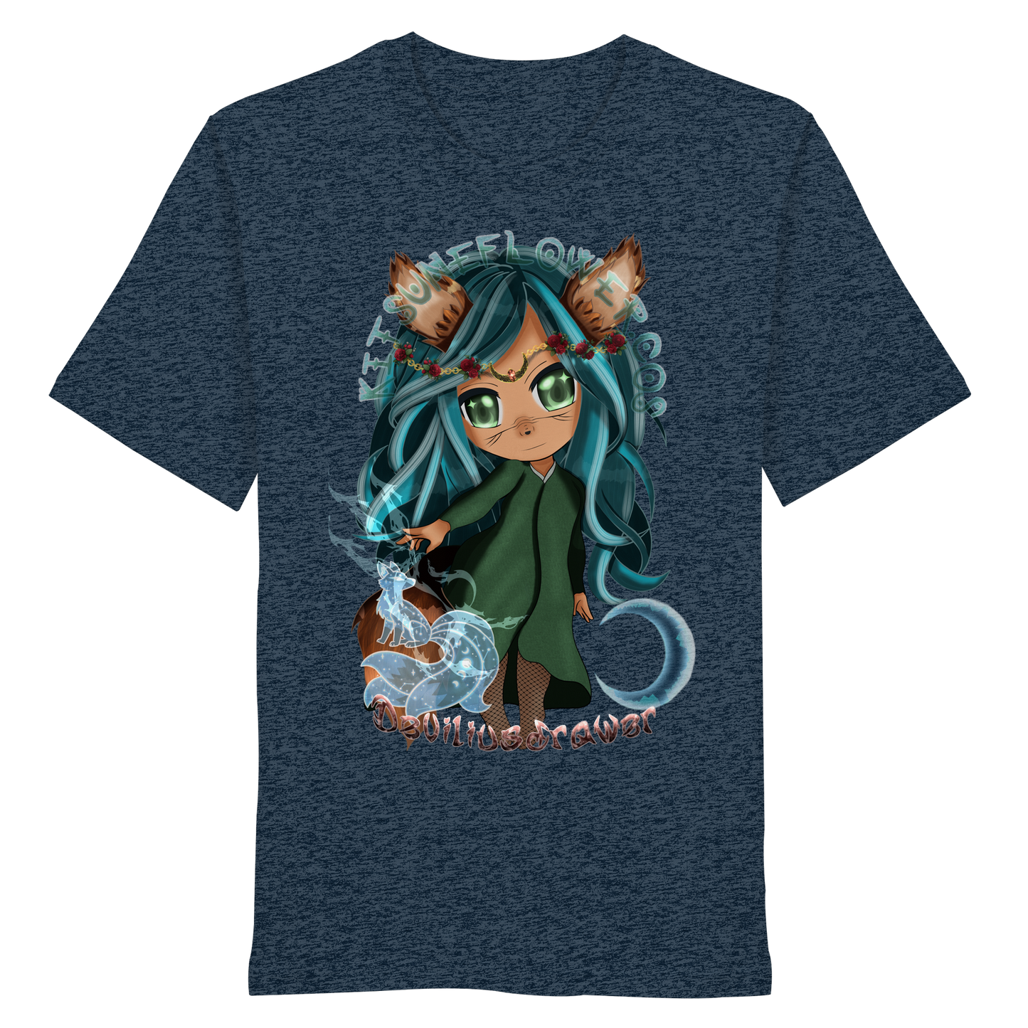 Deviliusdrawer Kitsuneflower - Organic Shirt