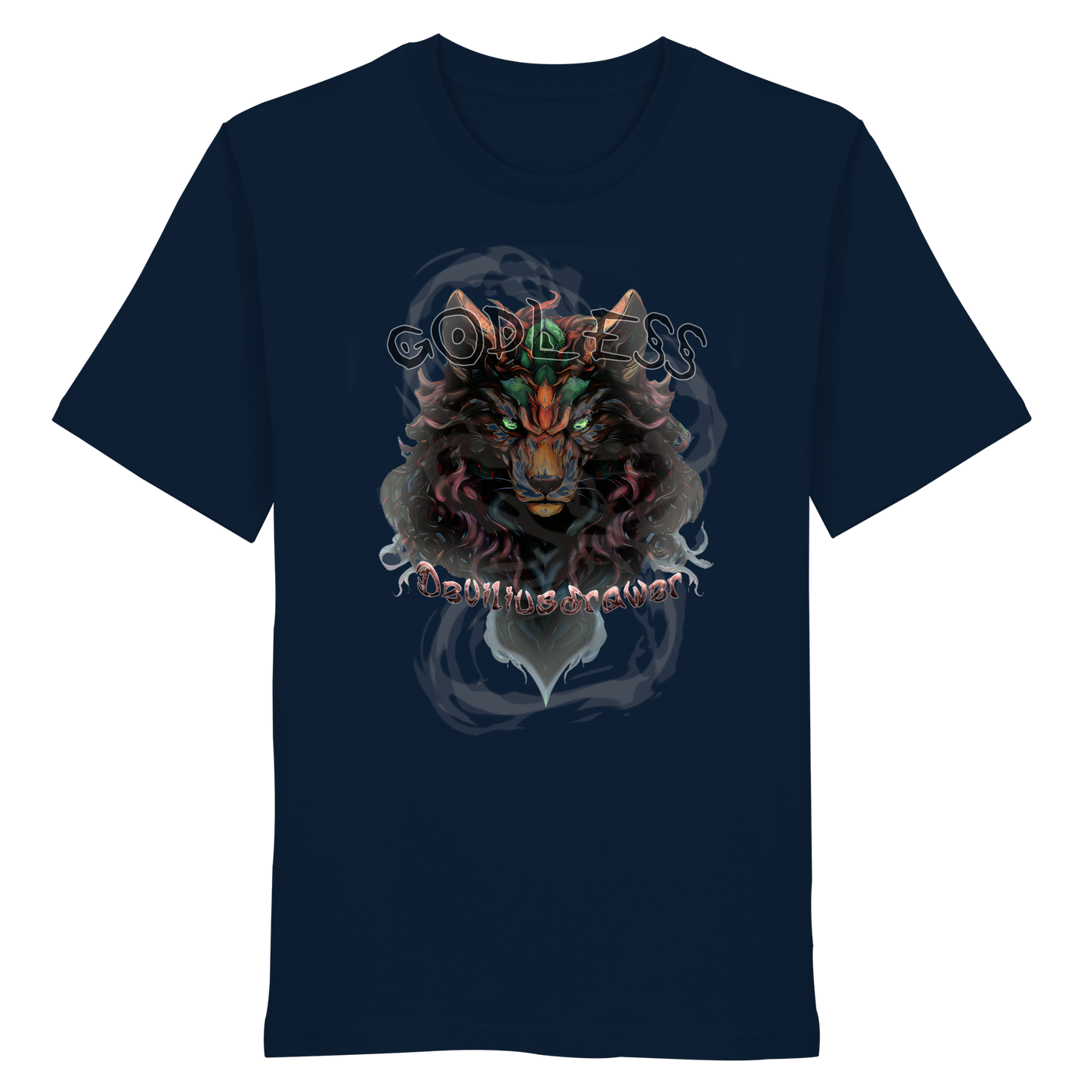 Deviliusdrawer Godless Wolf - Organic Shirt