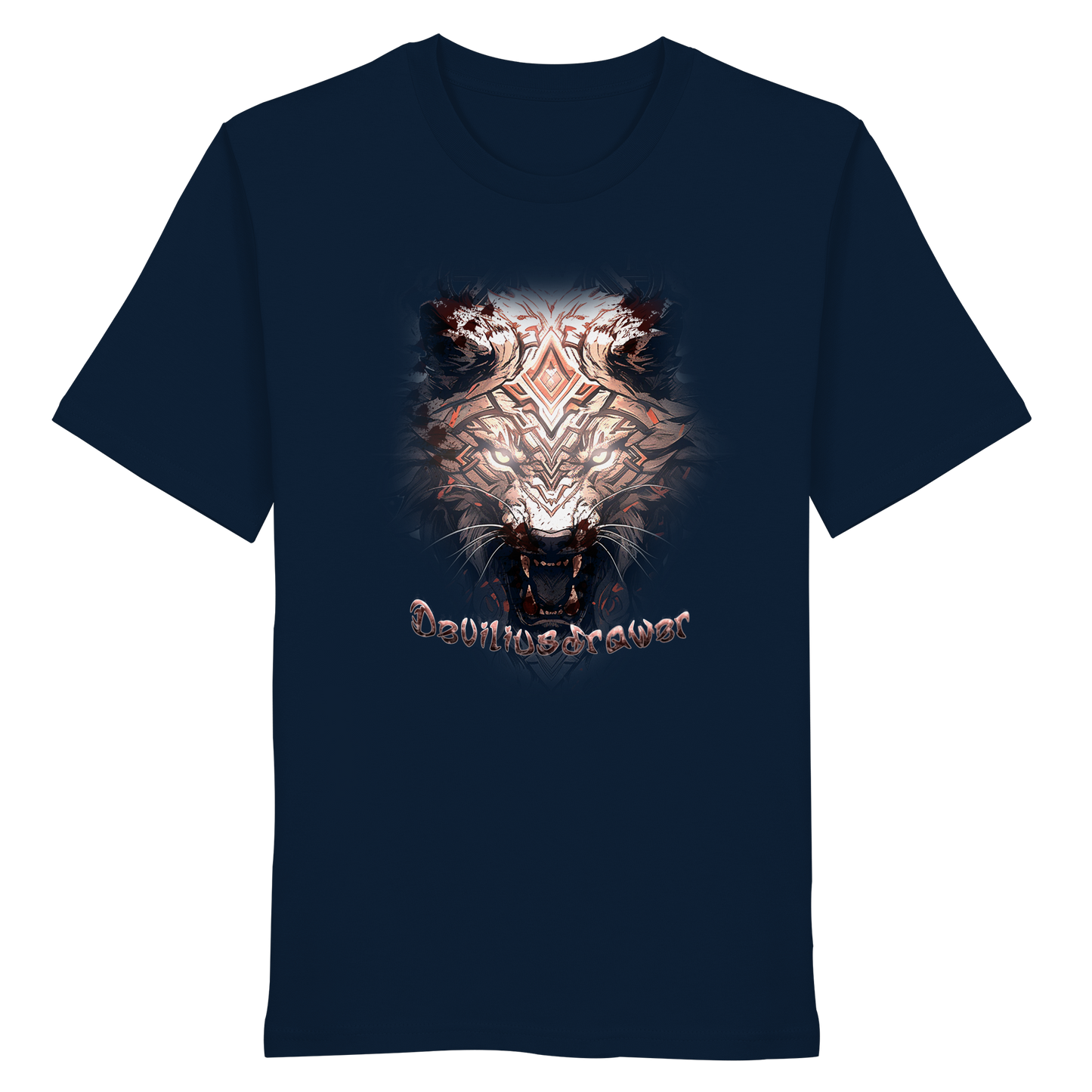 Deviliusdrawer Gold Metal Tiger - Organic Shirt
