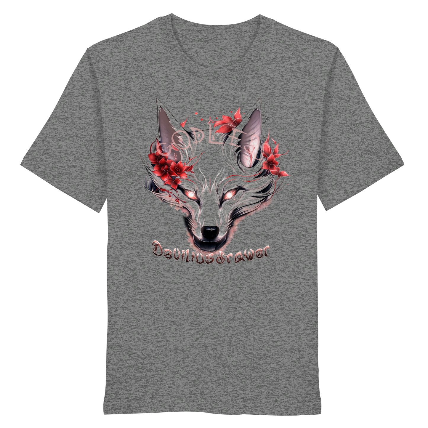 Deviliusdrawer Kitsune Wolf - Organic Shirt