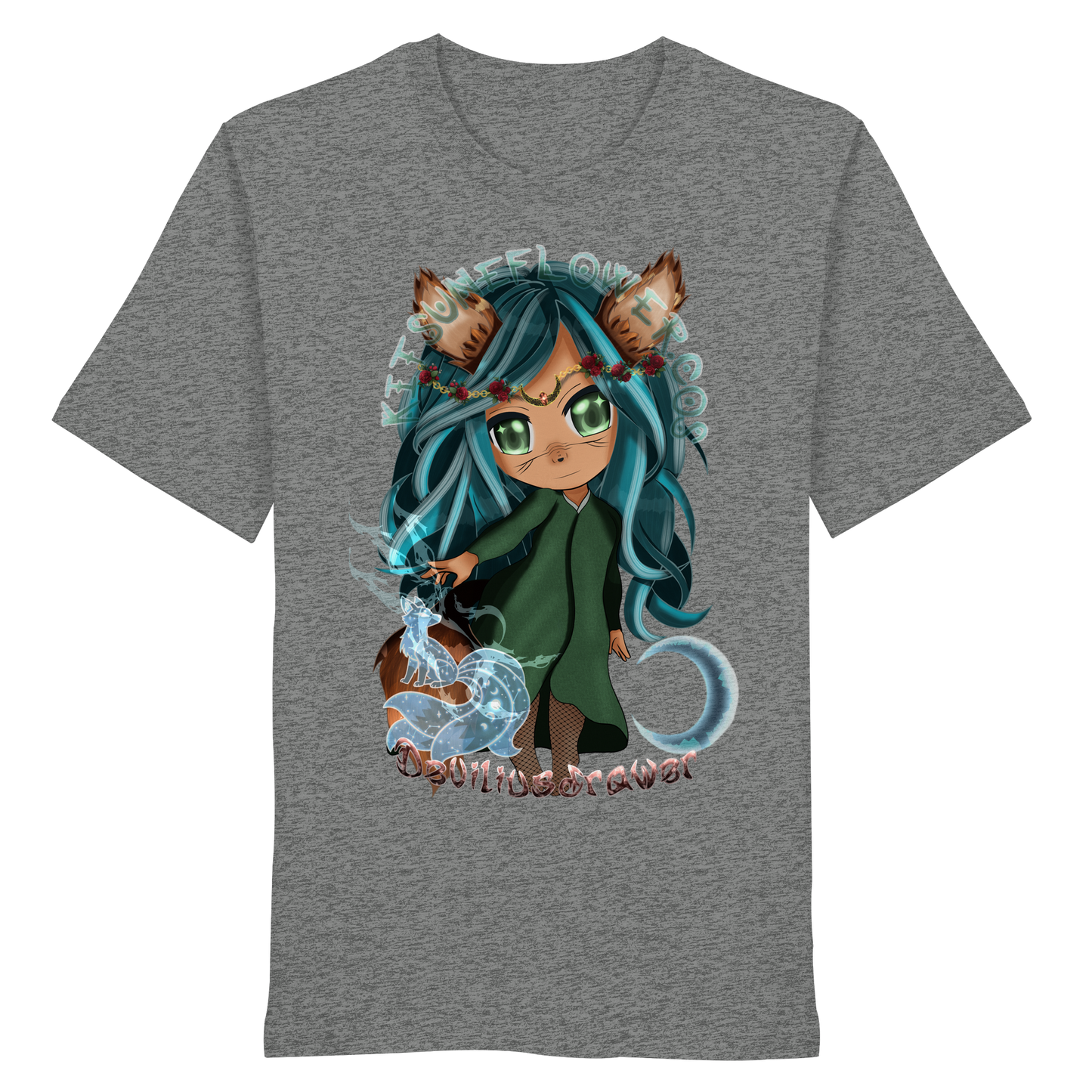 Deviliusdrawer Kitsuneflower - Organic Shirt