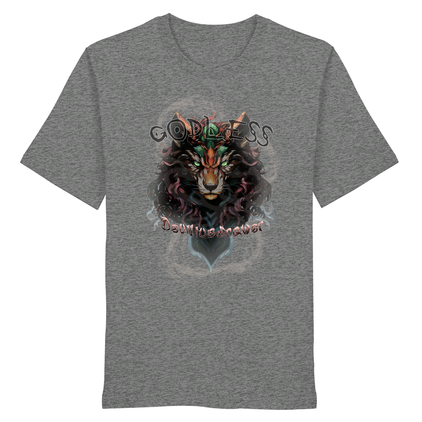 Deviliusdrawer Godless Wolf - Organic Shirt