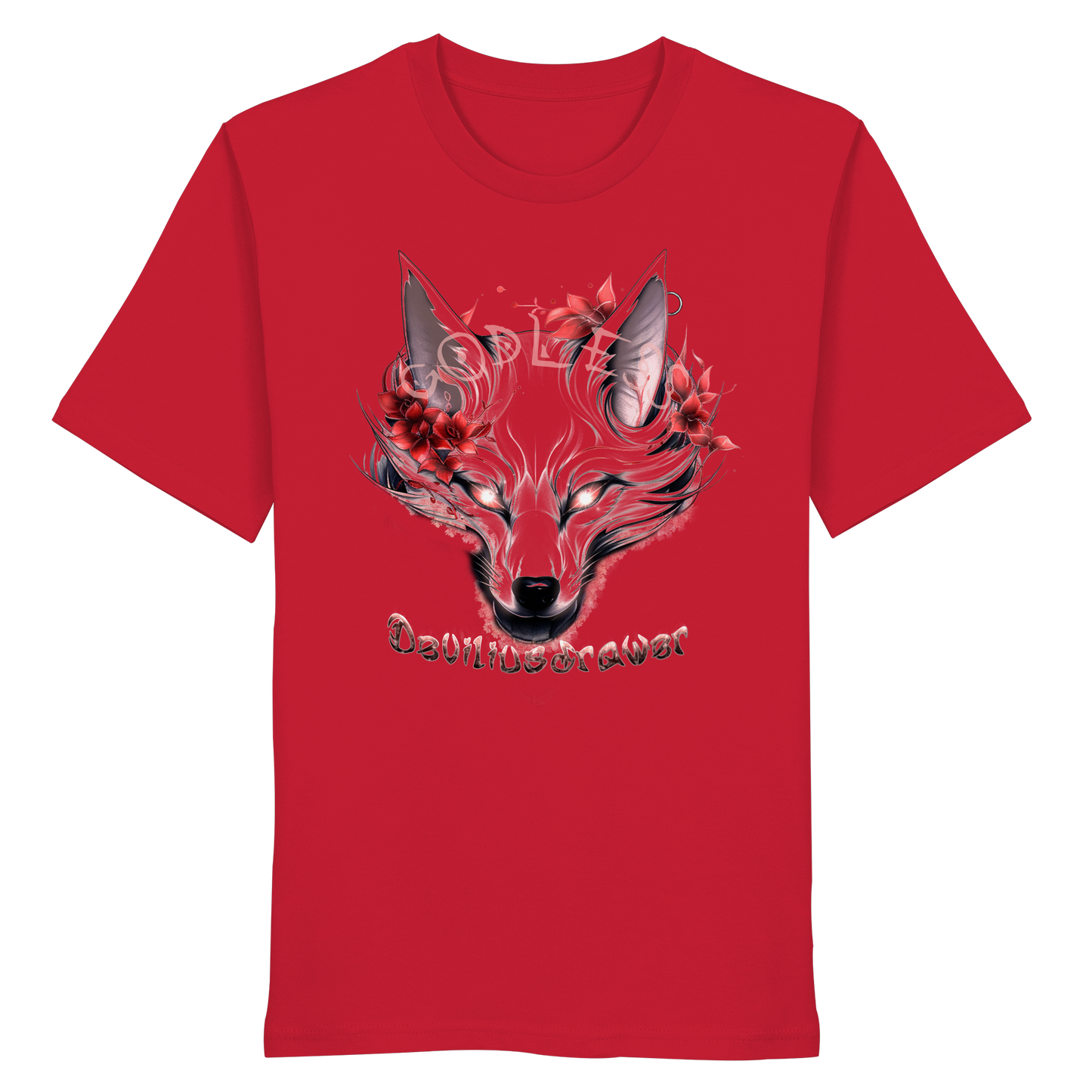 Deviliusdrawer Kitsune Wolf - Organic Shirt