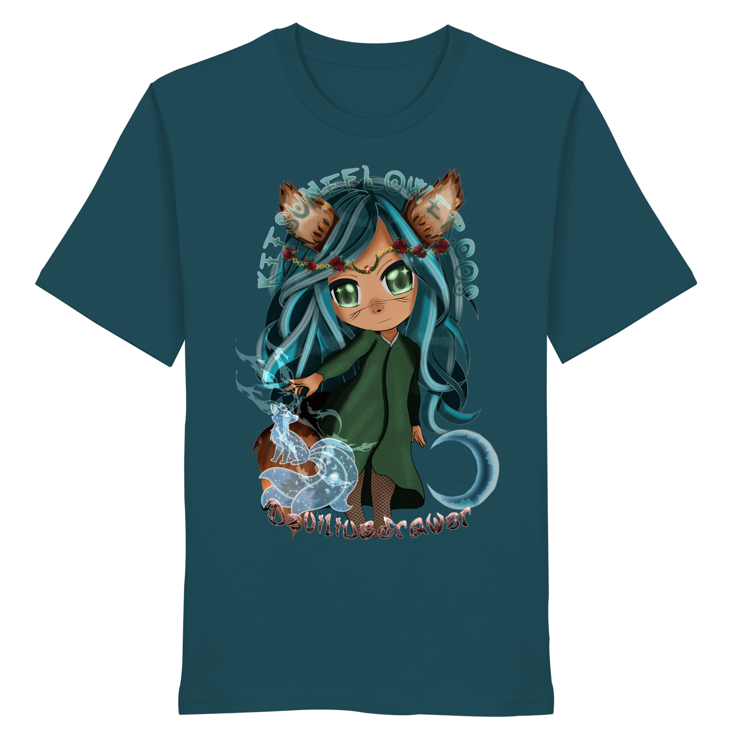 Deviliusdrawer Kitsuneflower - Organic Shirt